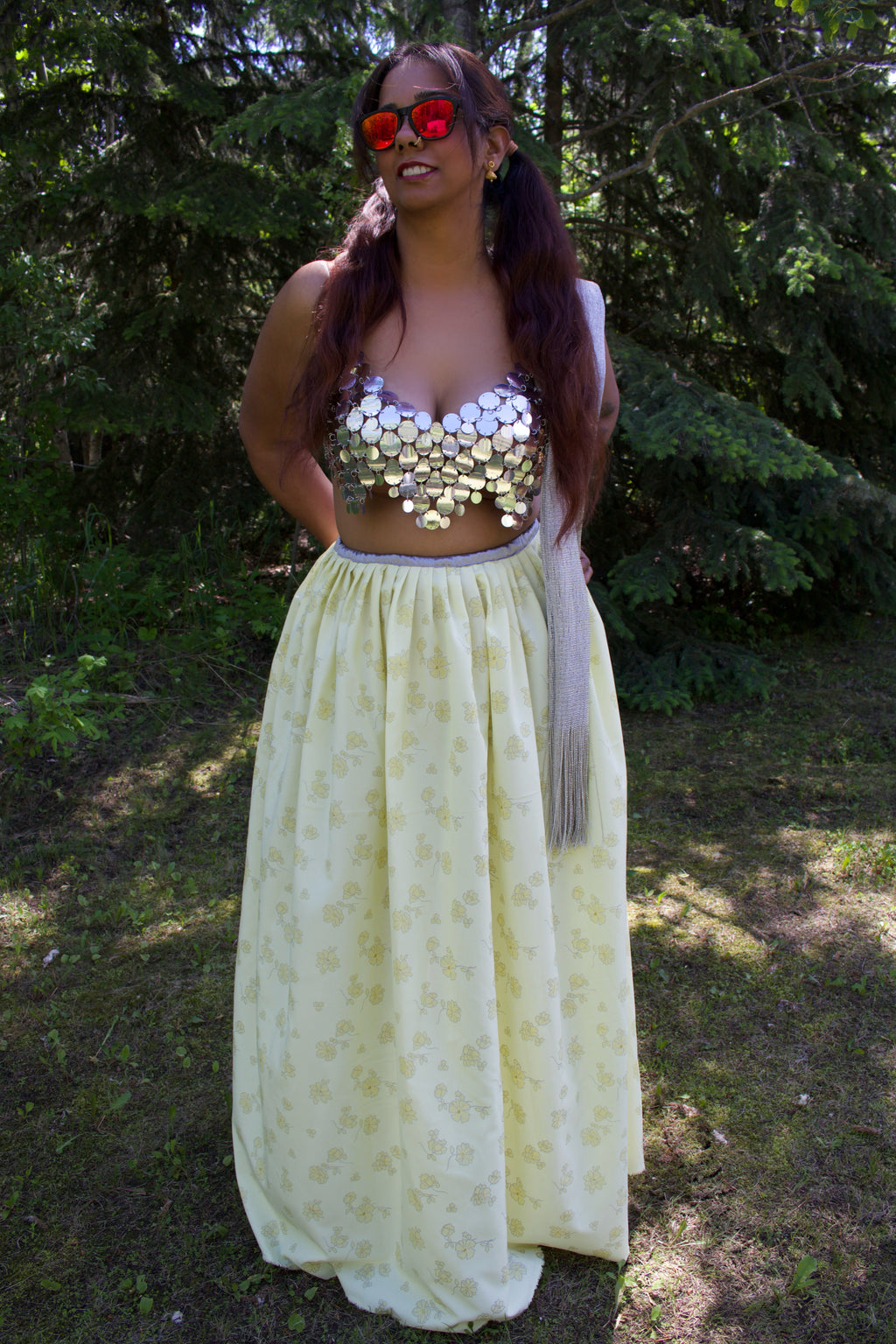 Moon Garden Lehenga Set in Pastel Yellow