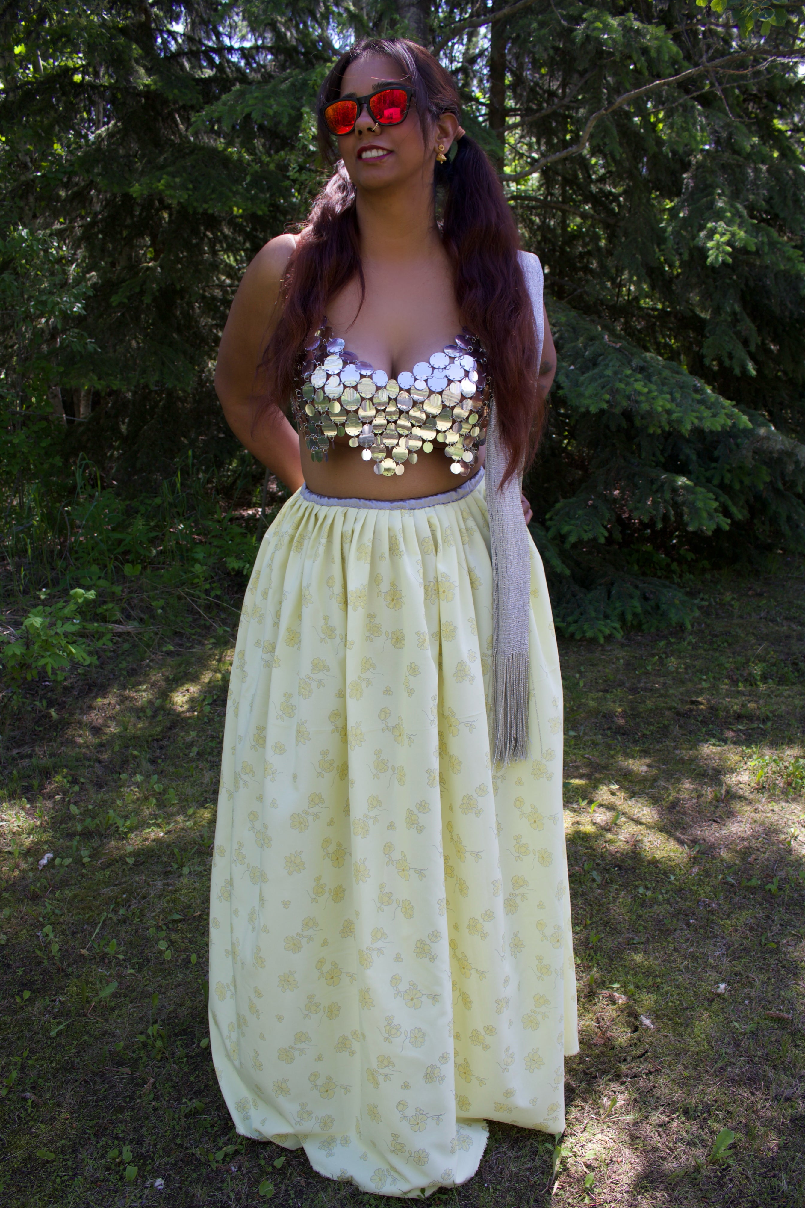 Moon Garden Lehenga Set in Pastel Yellow