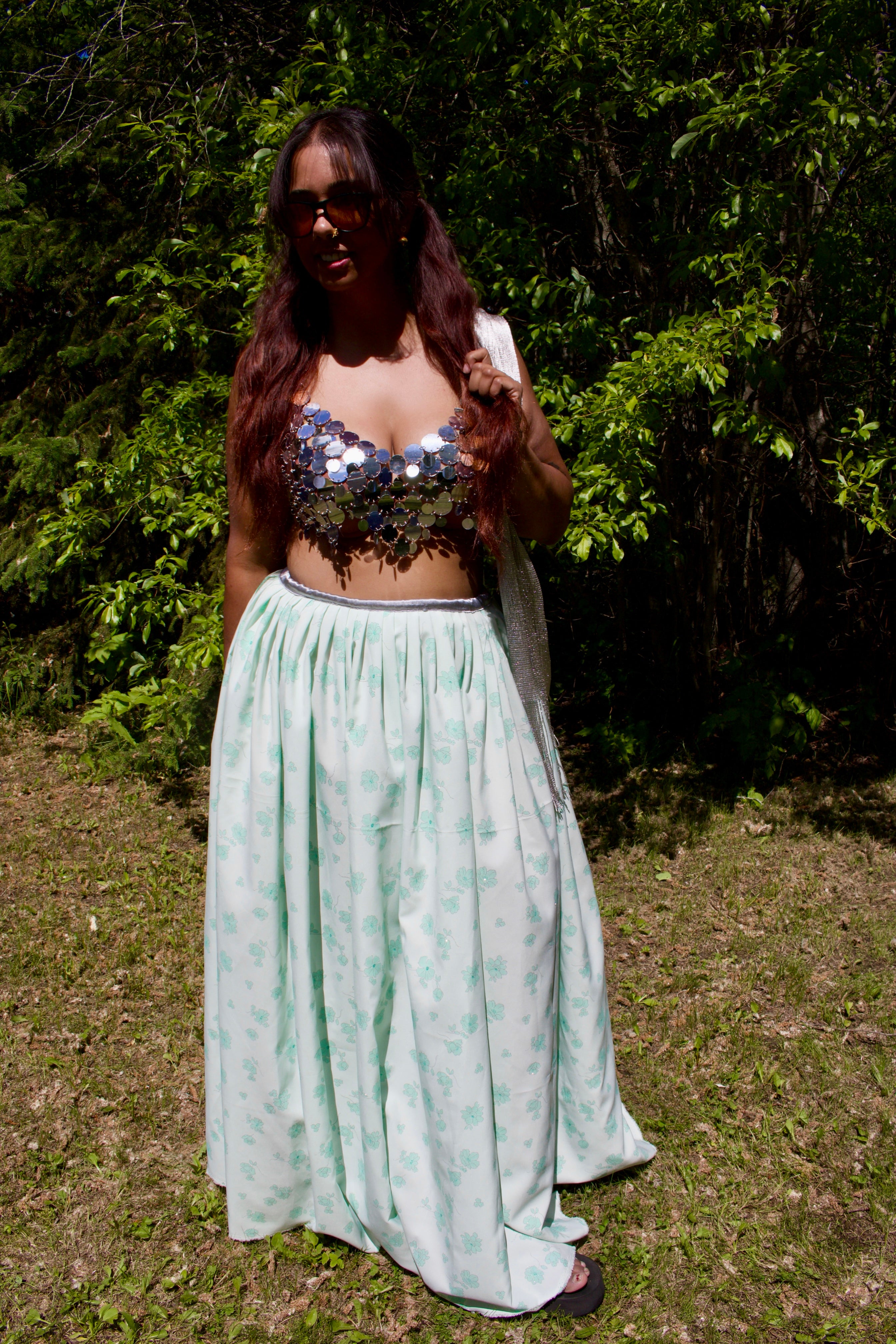 Moon Garden Lehenga Set in Pastel Green