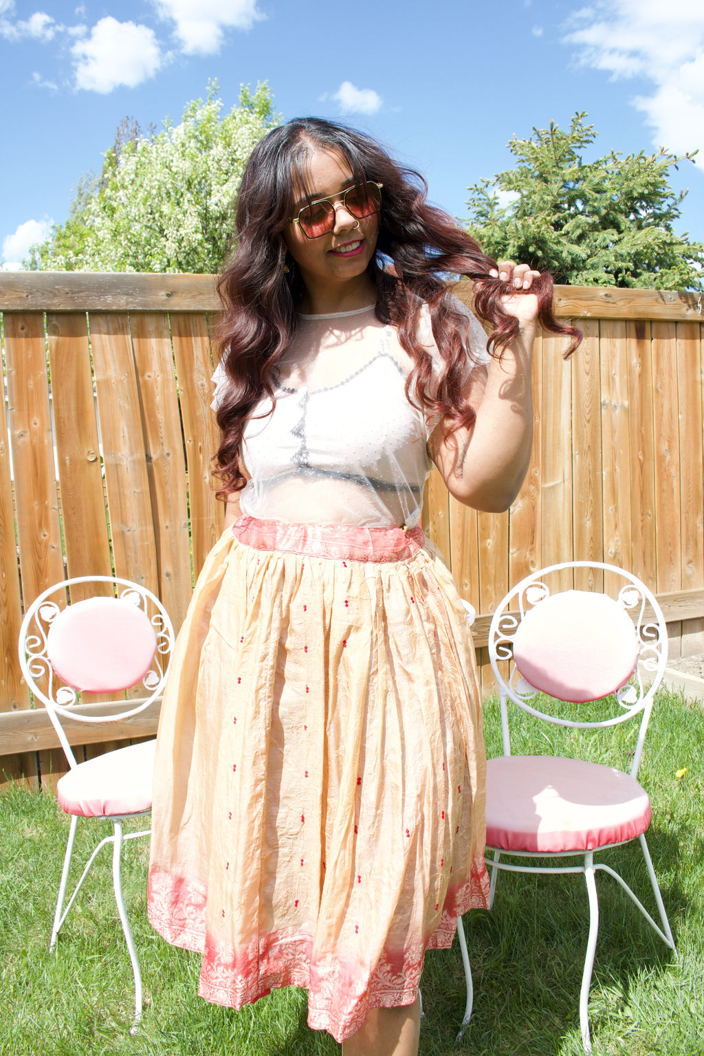 Cinnamon Twirl Tales Midi Skirt