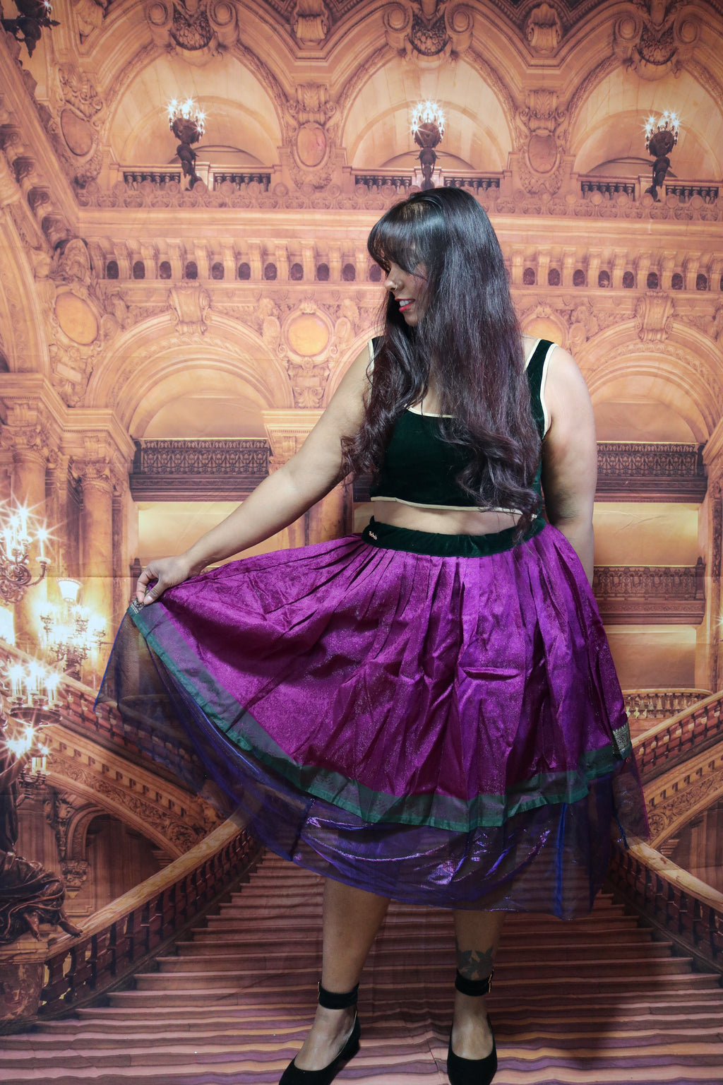 “Maharani’s Whimsical Grove” Midi Co-ord Set
