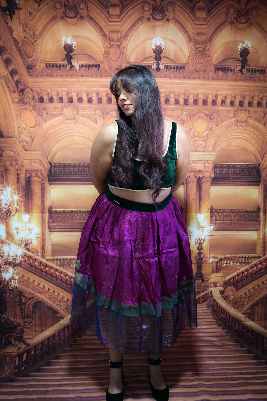 “Maharani’s Whimsical Grove” Midi Co-ord Set