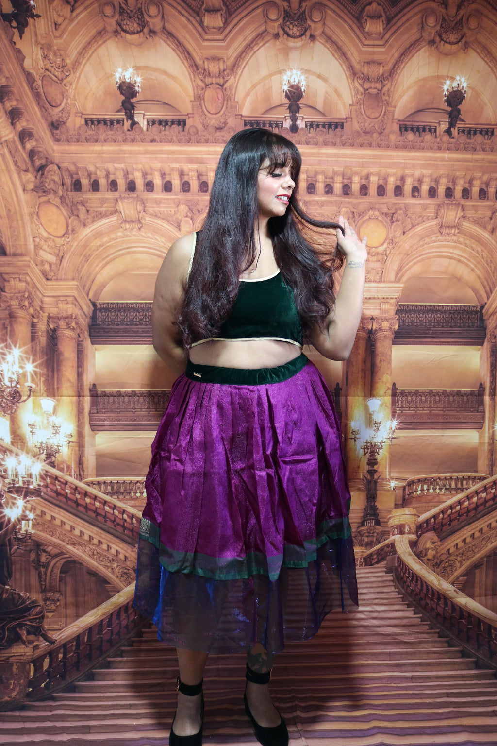 “Maharani’s Whimsical Grove” Midi Co-ord Set