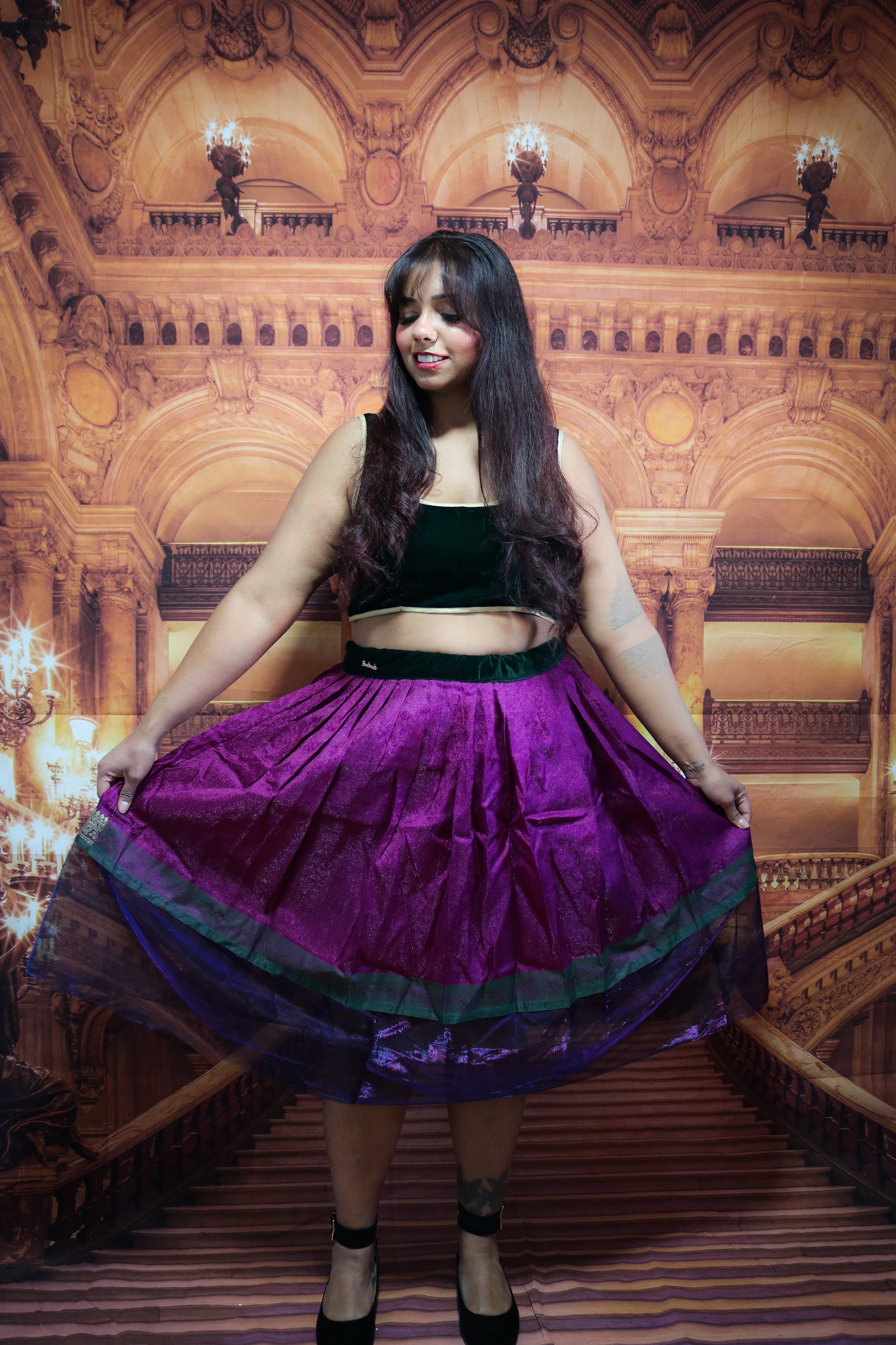 “Maharani’s Whimsical Grove” Midi Co-ord Set