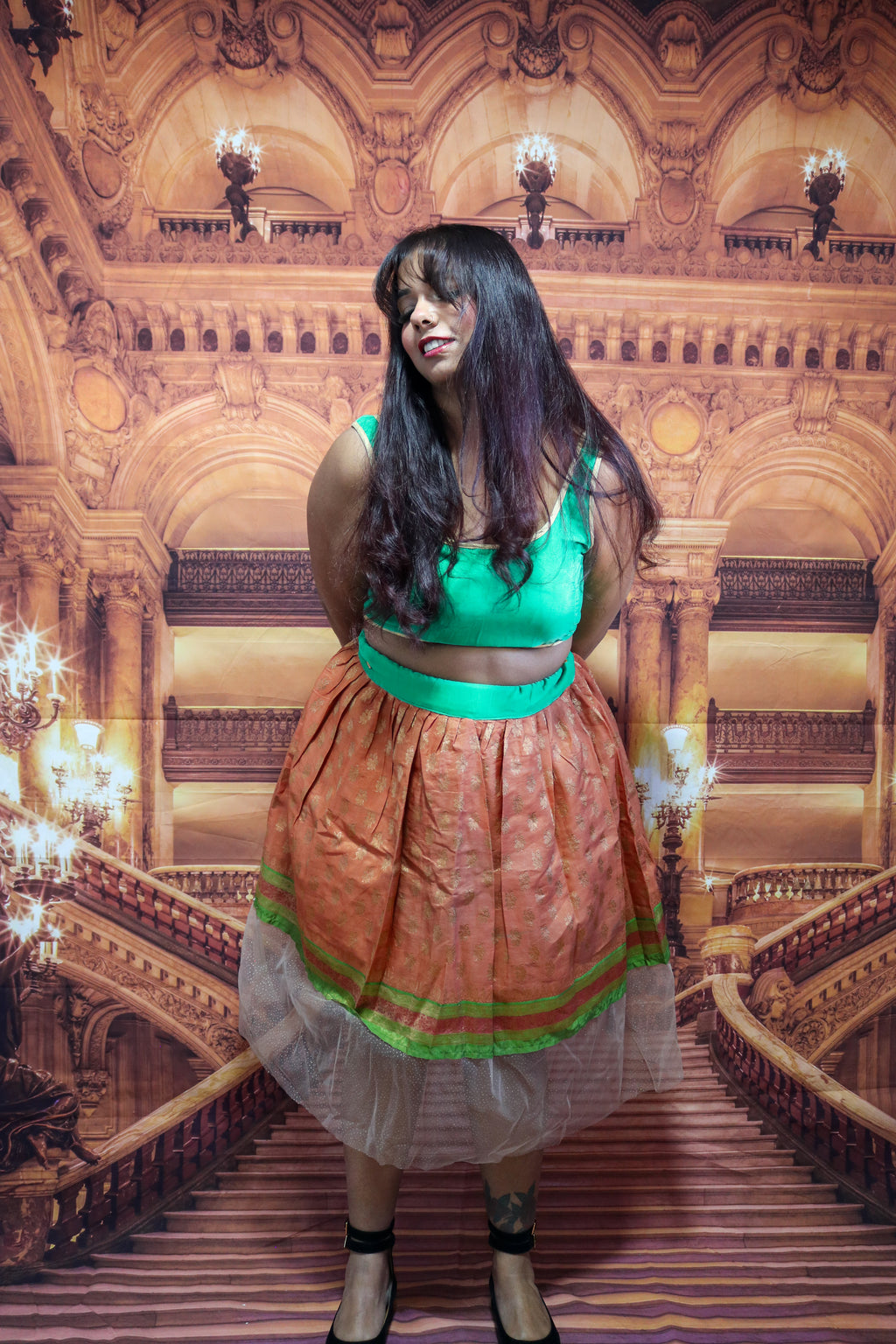 “Maharani’s Amber Glow” Midi Co-ord Set