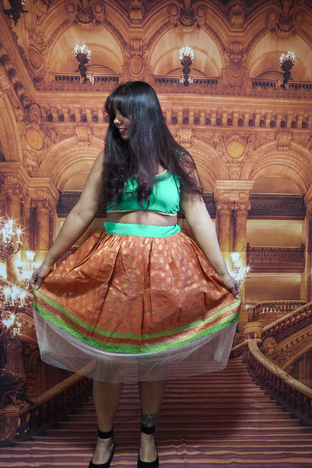 “Maharani’s Amber Glow” Midi Co-ord Set