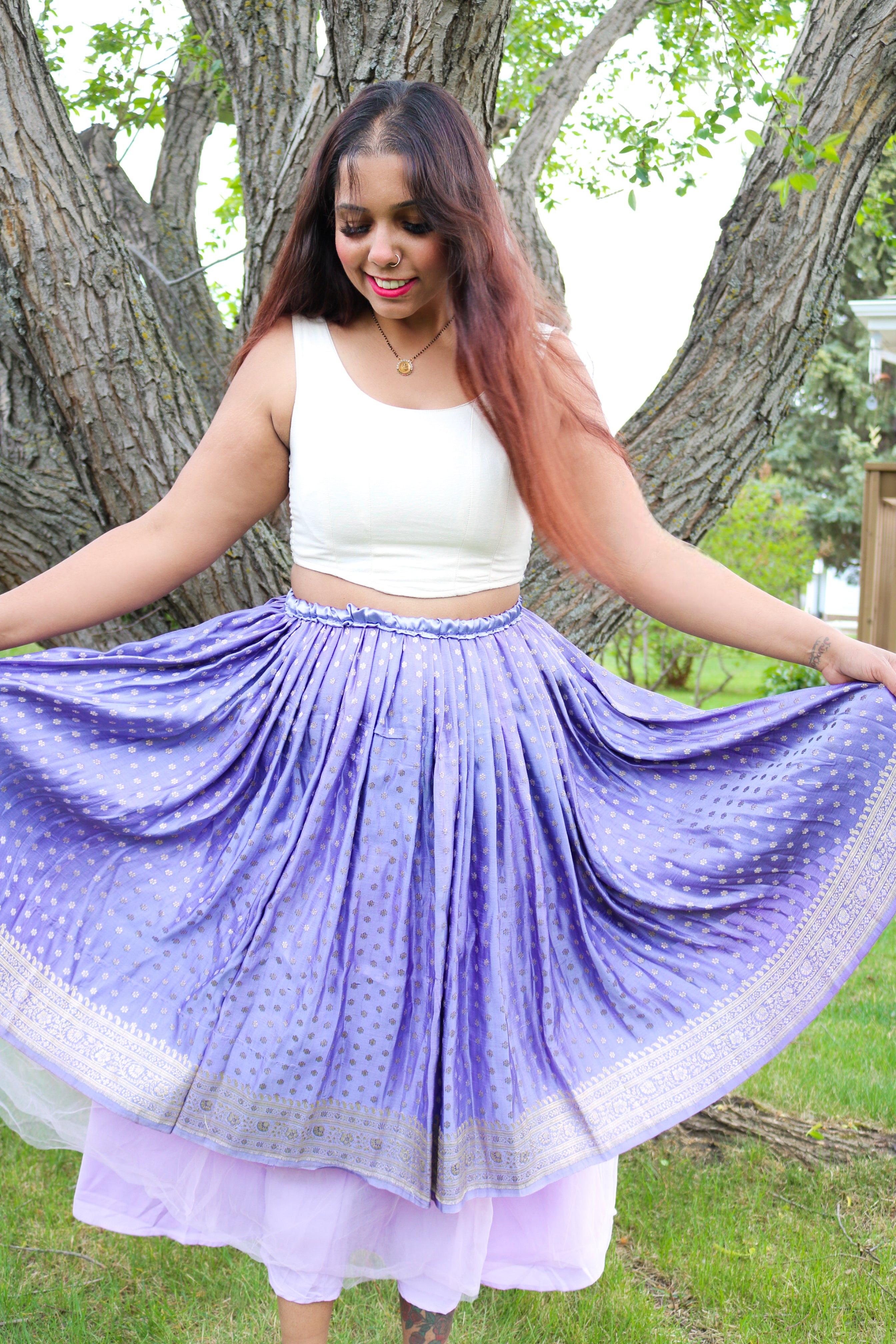 Lavendusk Midi Skirt