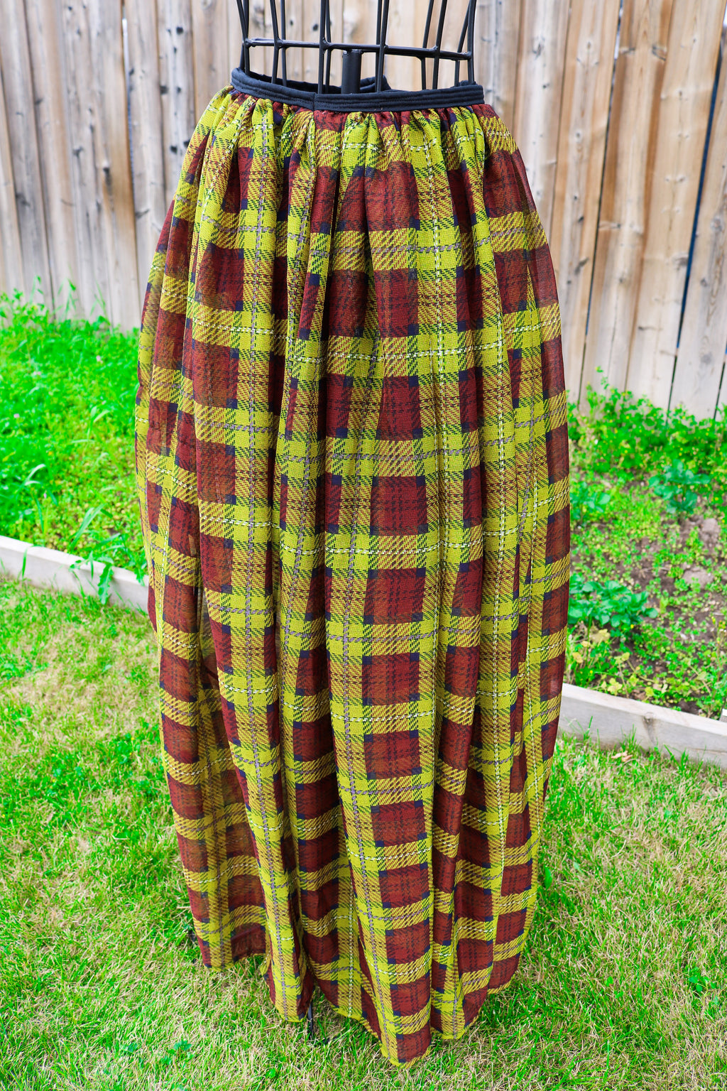 The Plaid Affair Lehenga Set (Green)