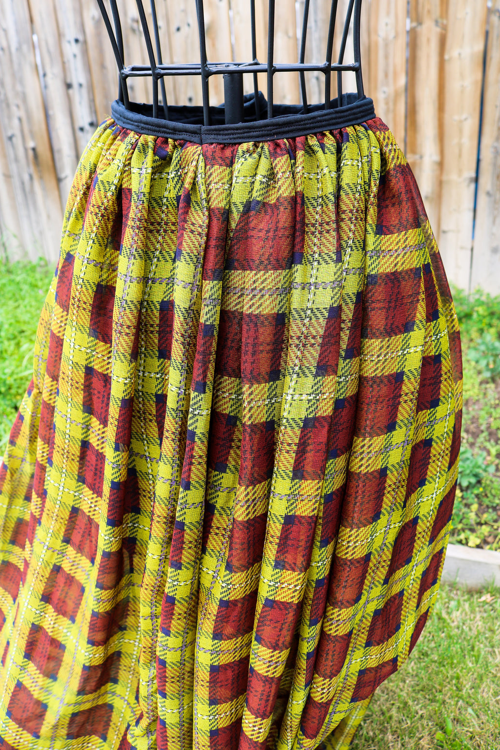 The Plaid Affair Lehenga Set (Green)