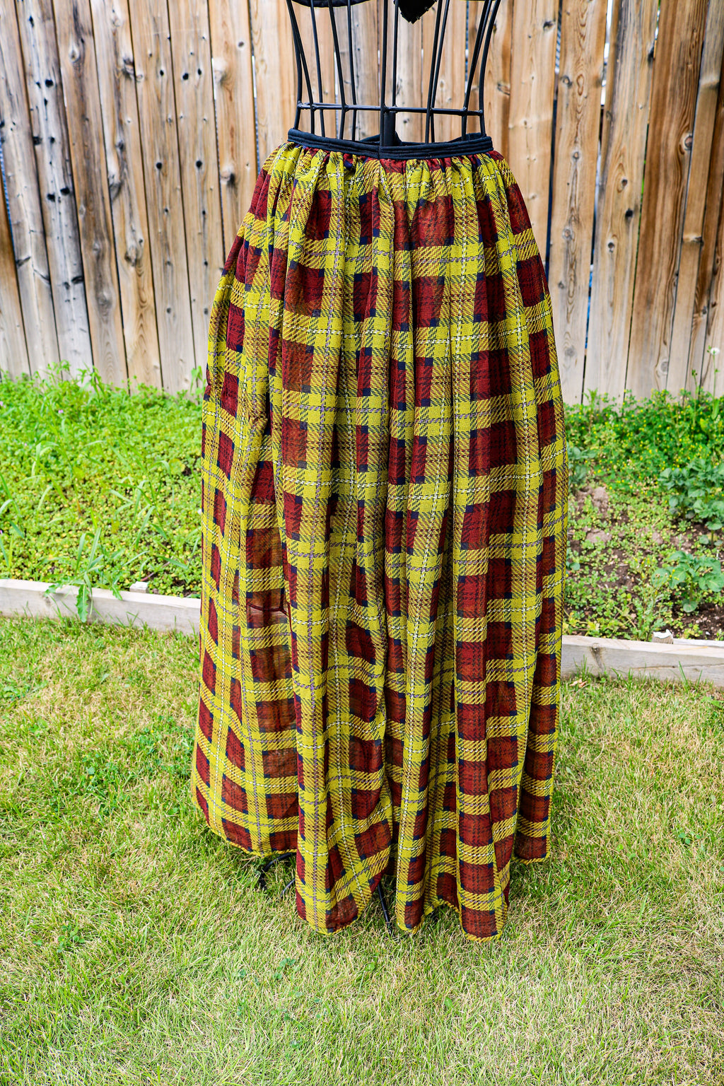 The Plaid Affair Lehenga Set (Green)