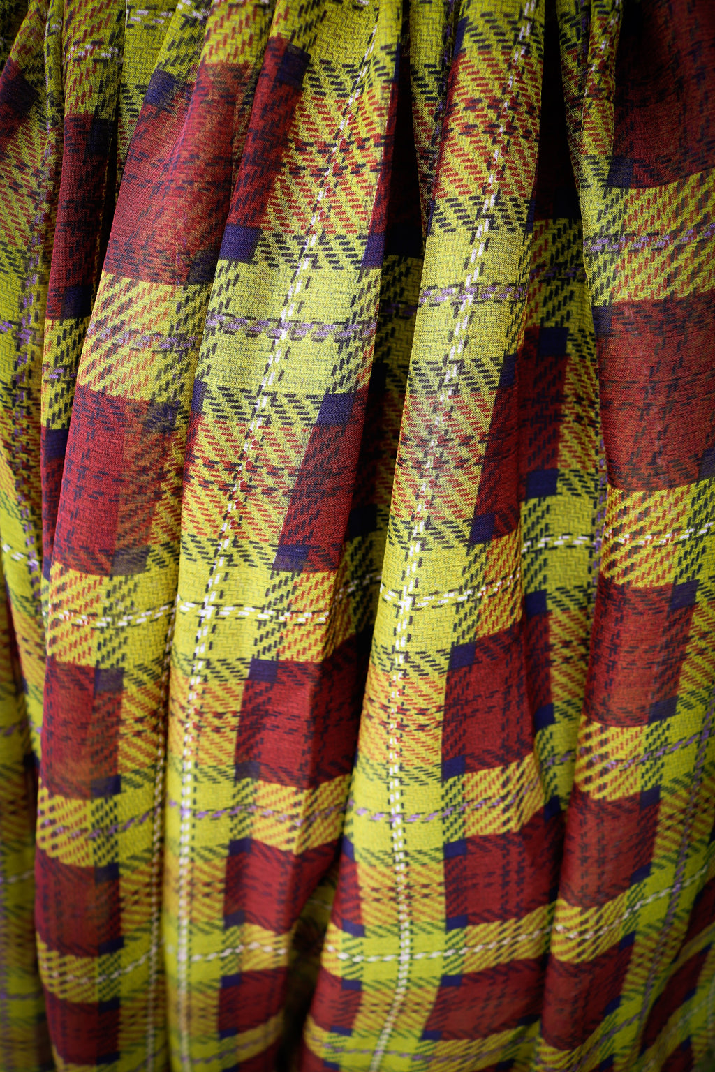 The Plaid Affair Lehenga Set (Green)