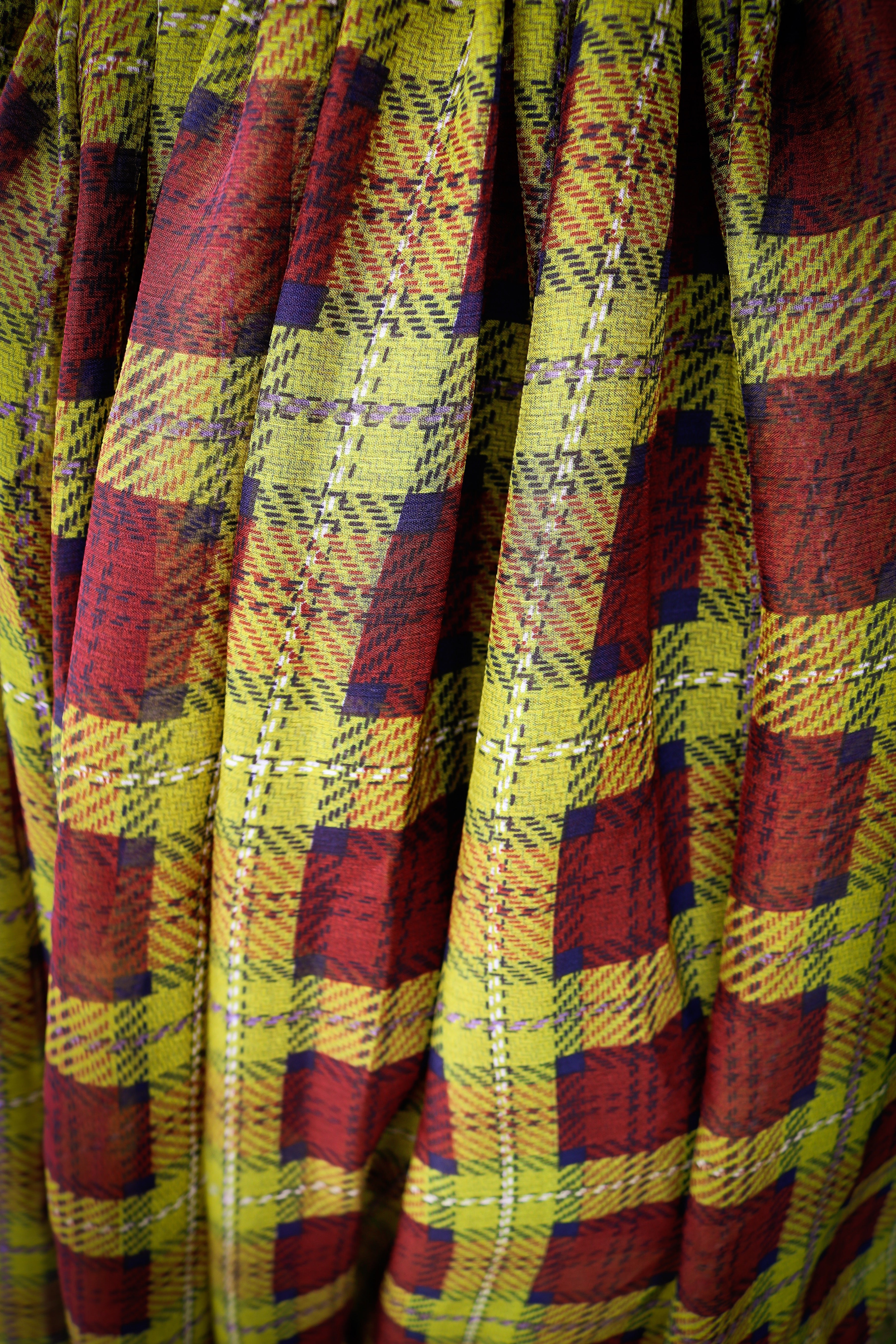 The Plaid Affair Lehenga Set (Green)