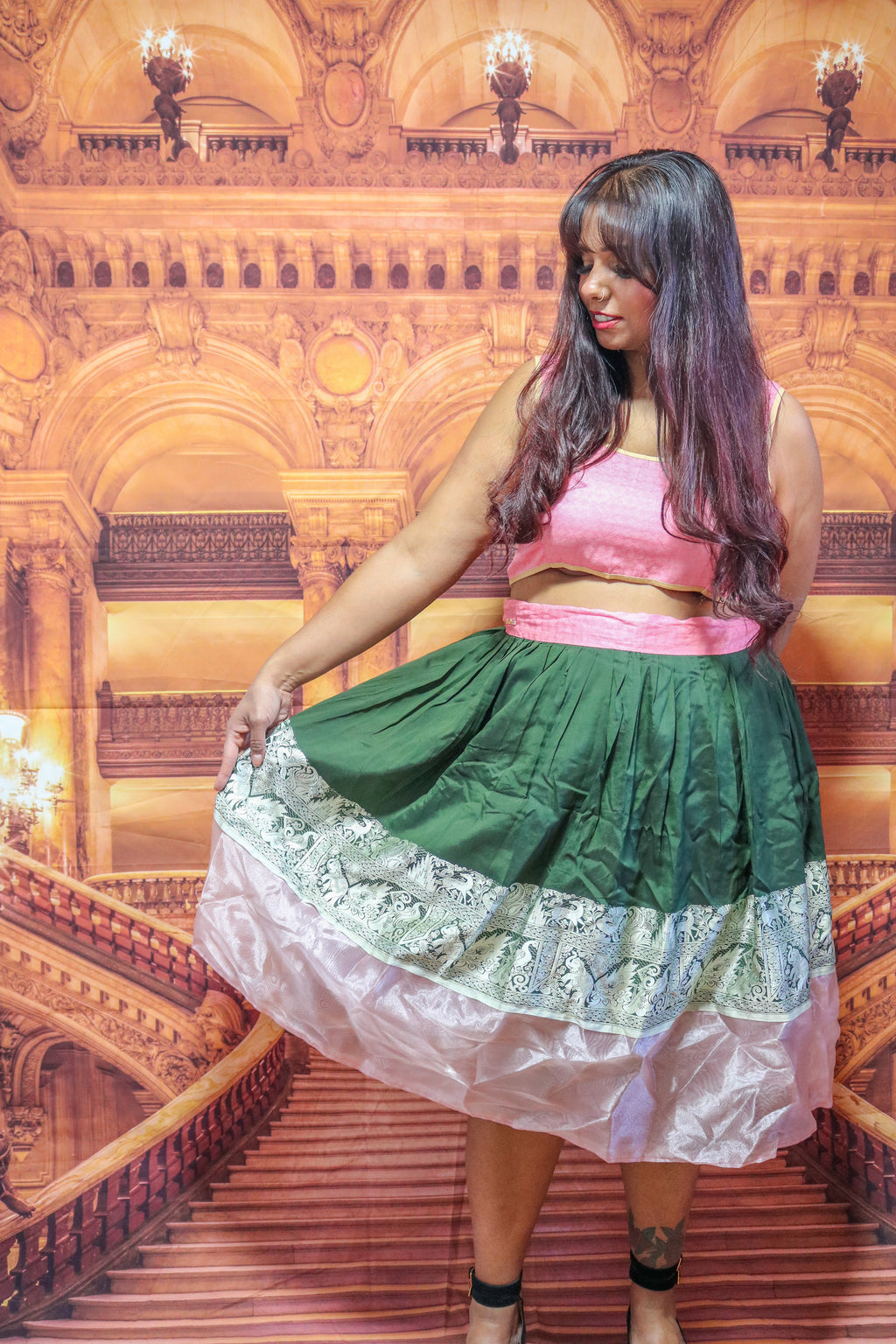 "Maharani's Rosy Secret” Midi Co-ord Set