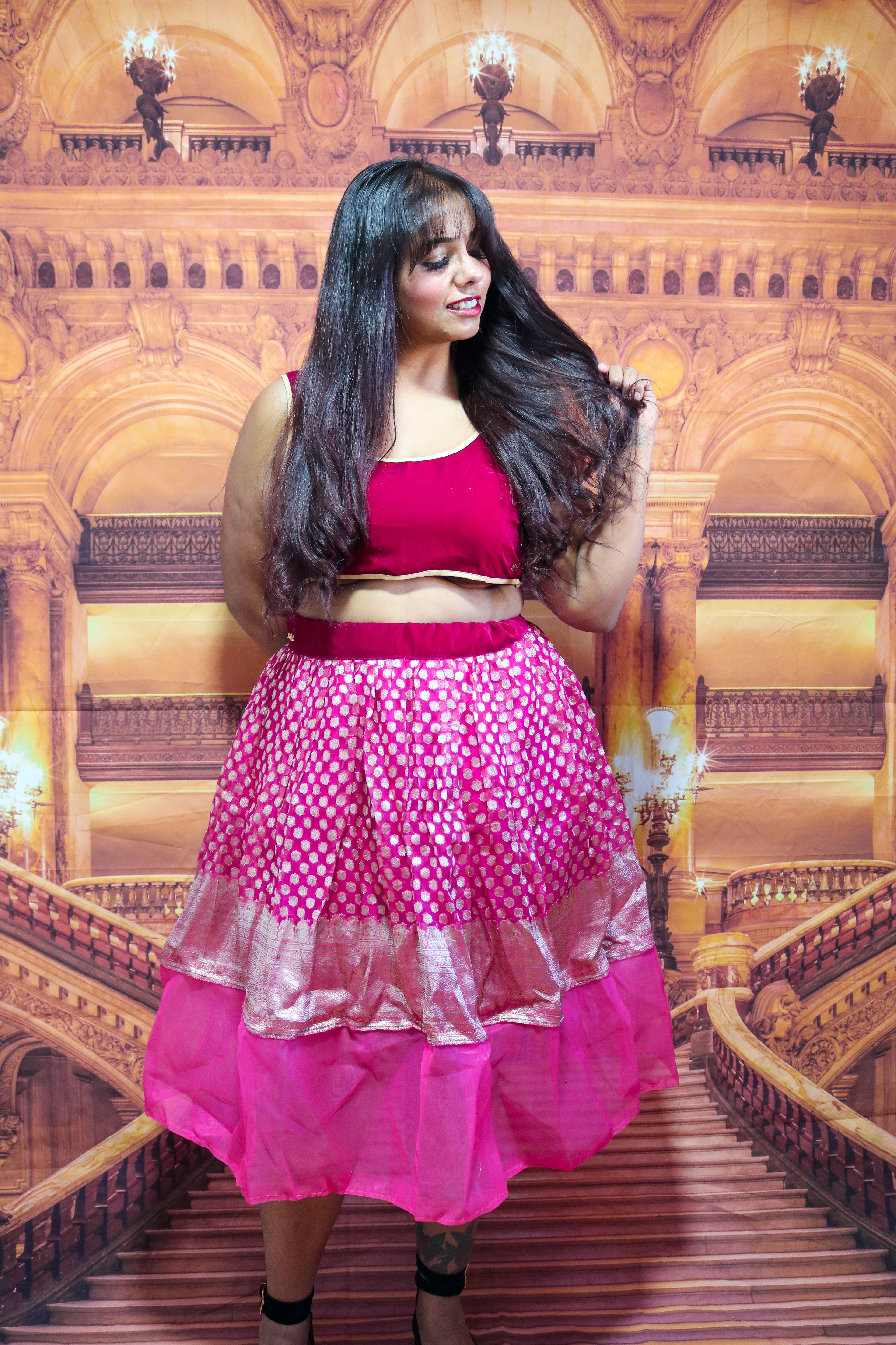 ”Maharani’s Raspberry Romance” Midi Co-ord Set