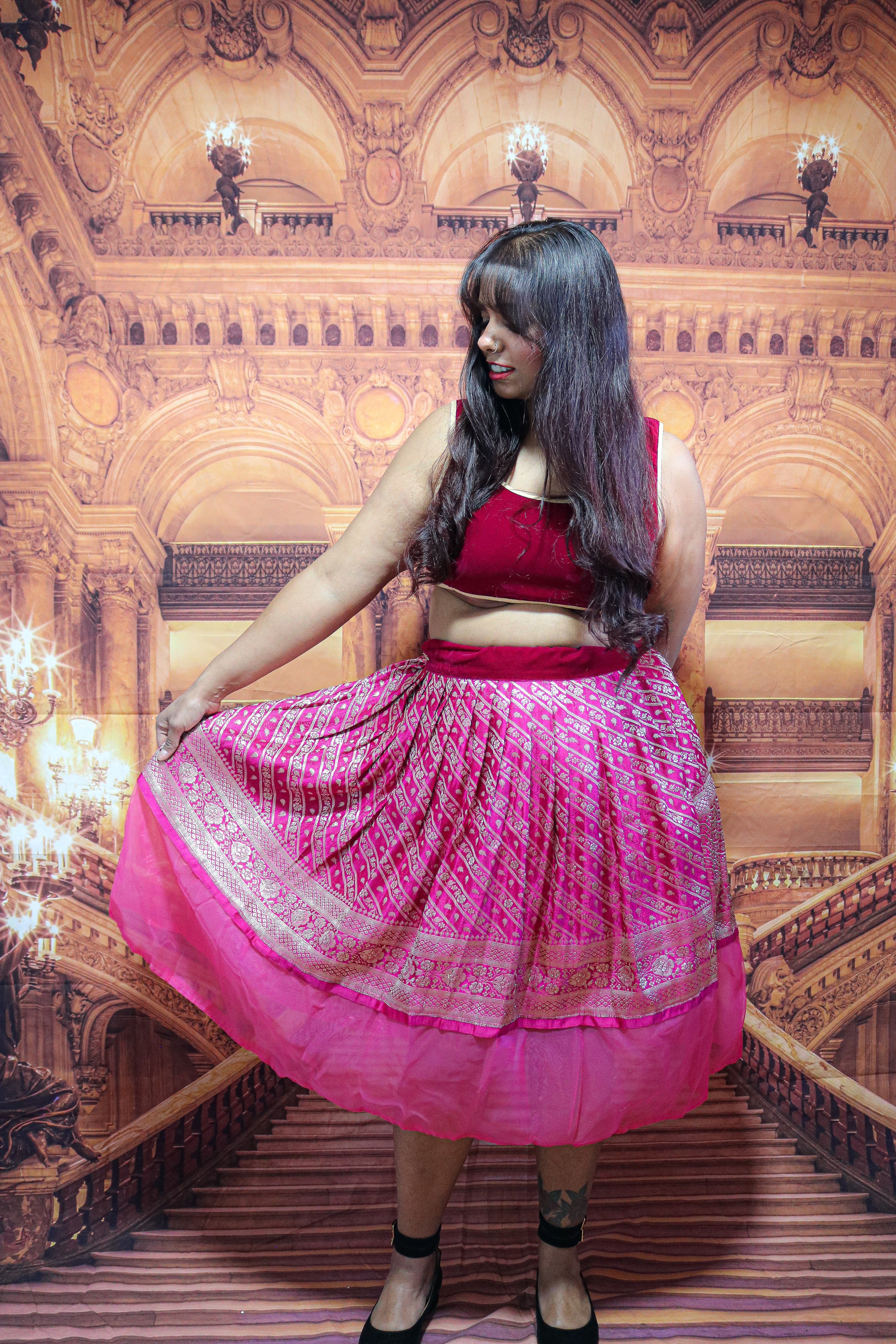 “Maharani’s Raspberry Dream” Midi Co-ord Set