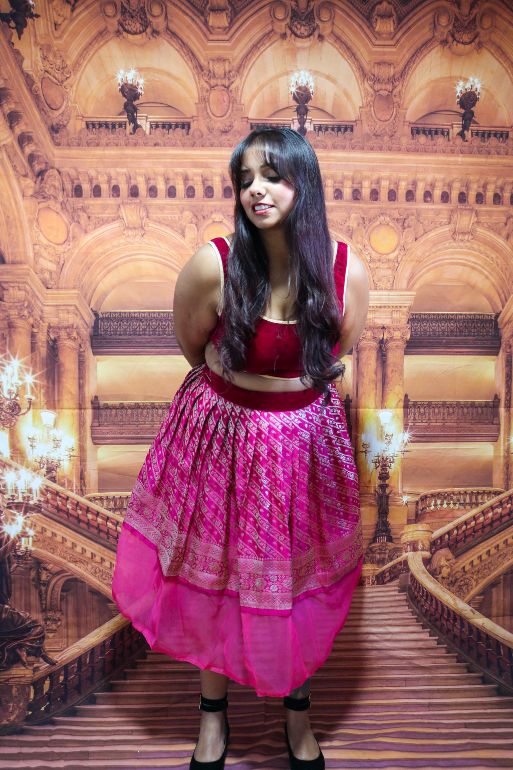 “Maharani’s Raspberry Dream” Midi Co-ord Set