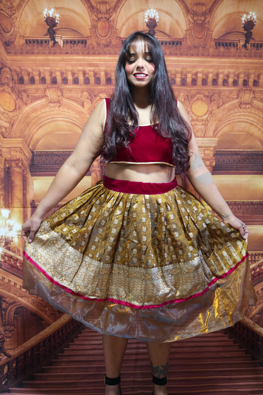 “Maharani’s Honey Glazed” Midi Co-ord Set