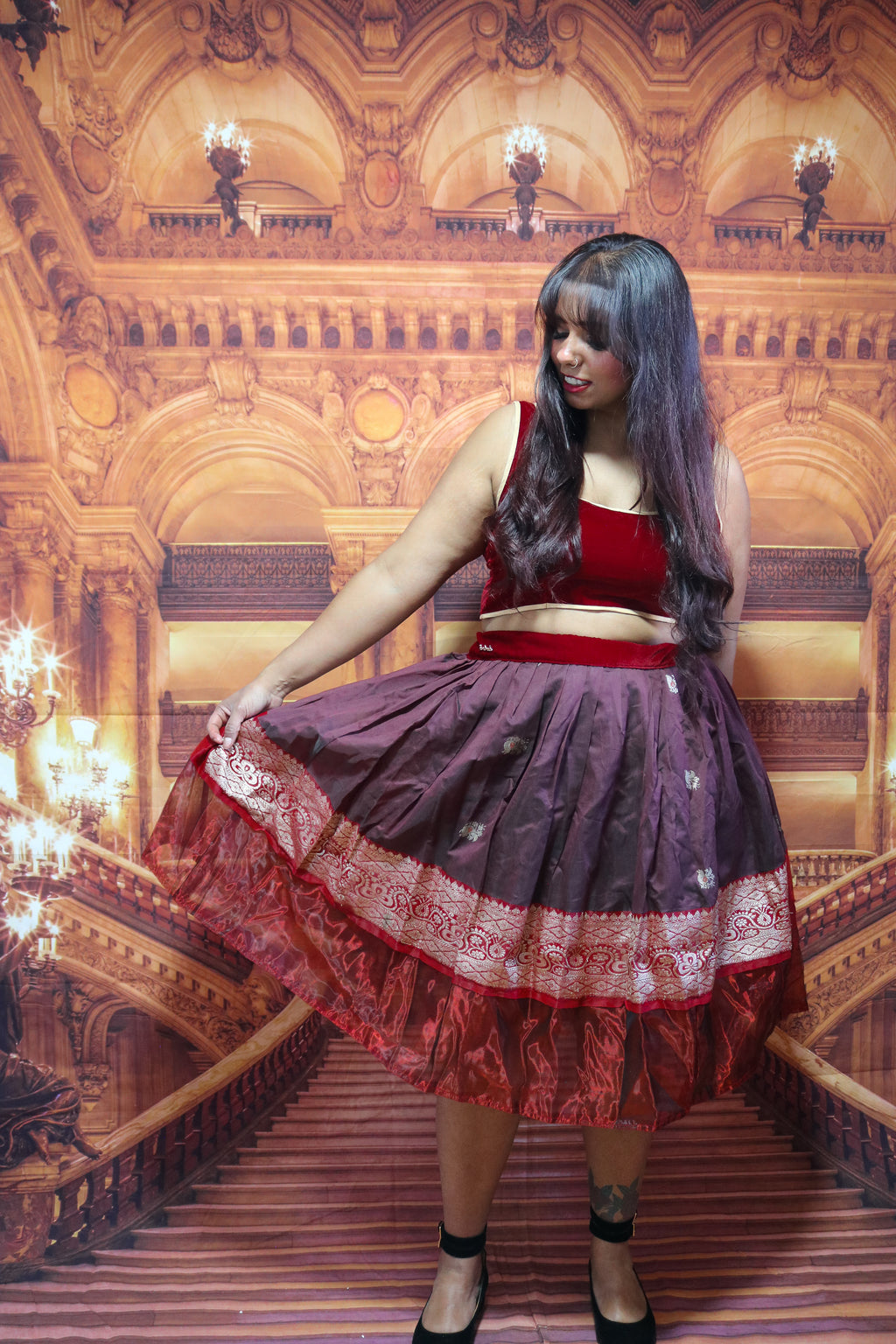 "Maharani's Wine Affair" Midi Co-ord Set