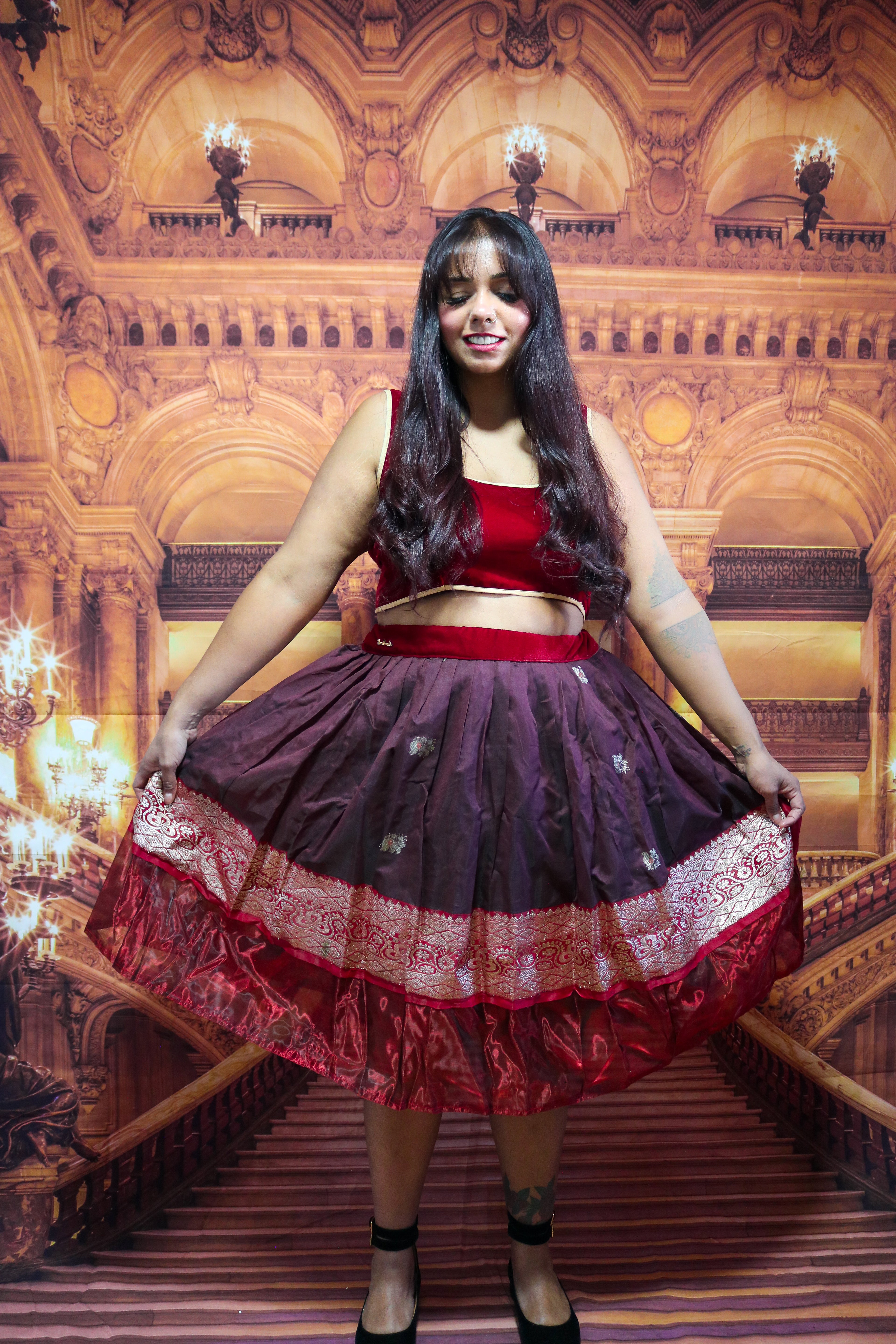 "Maharani's Wine Affair" Midi Co-ord Set