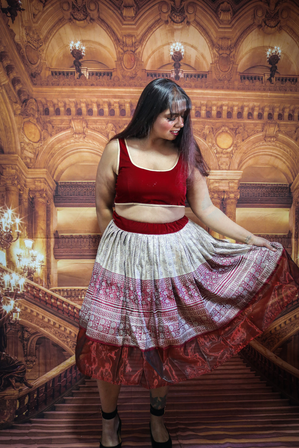 "Maharani's Smoky Lovenote” Midi Co-ord Set