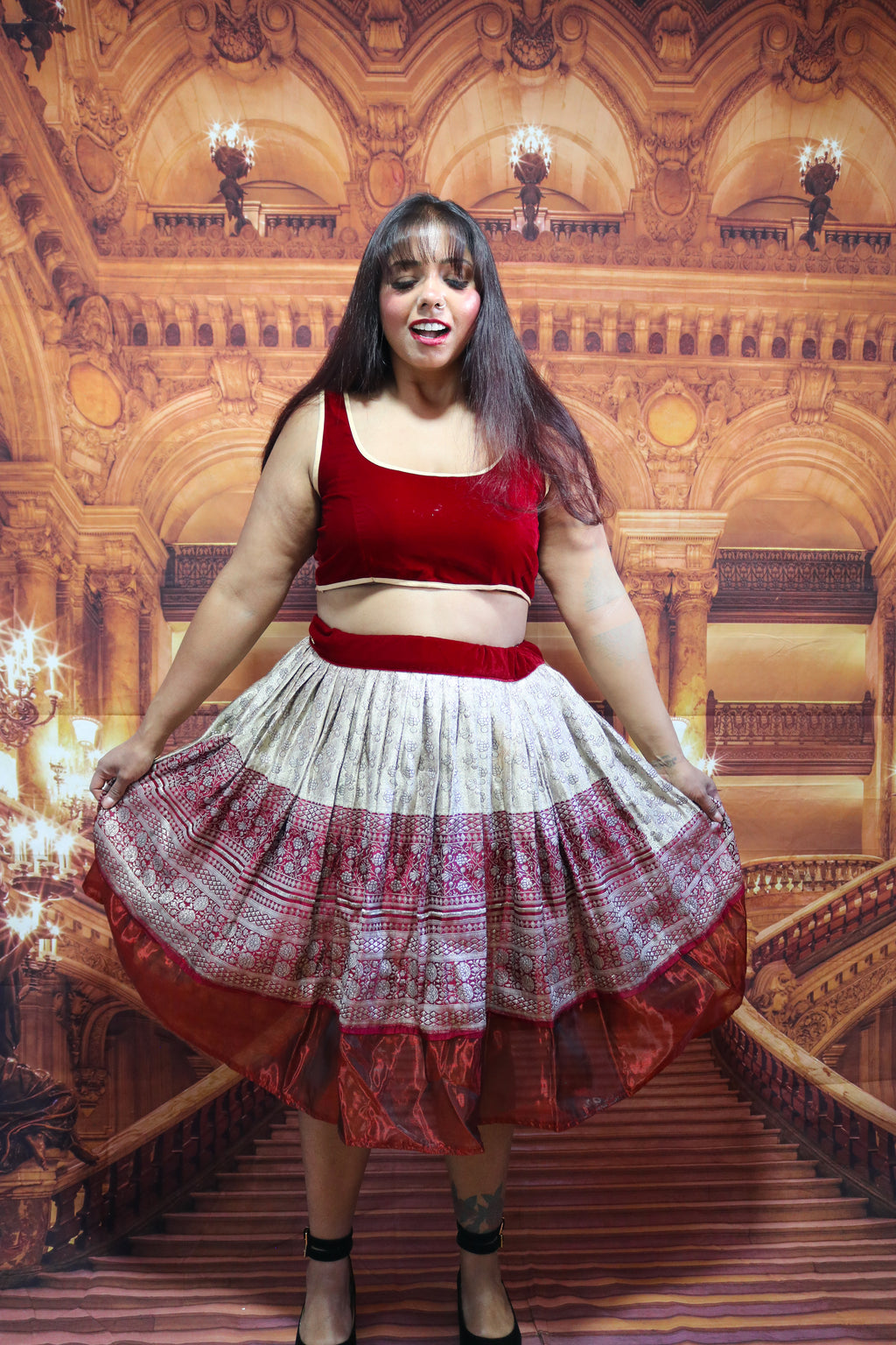 "Maharani's Smoky Lovenote” Midi Co-ord Set