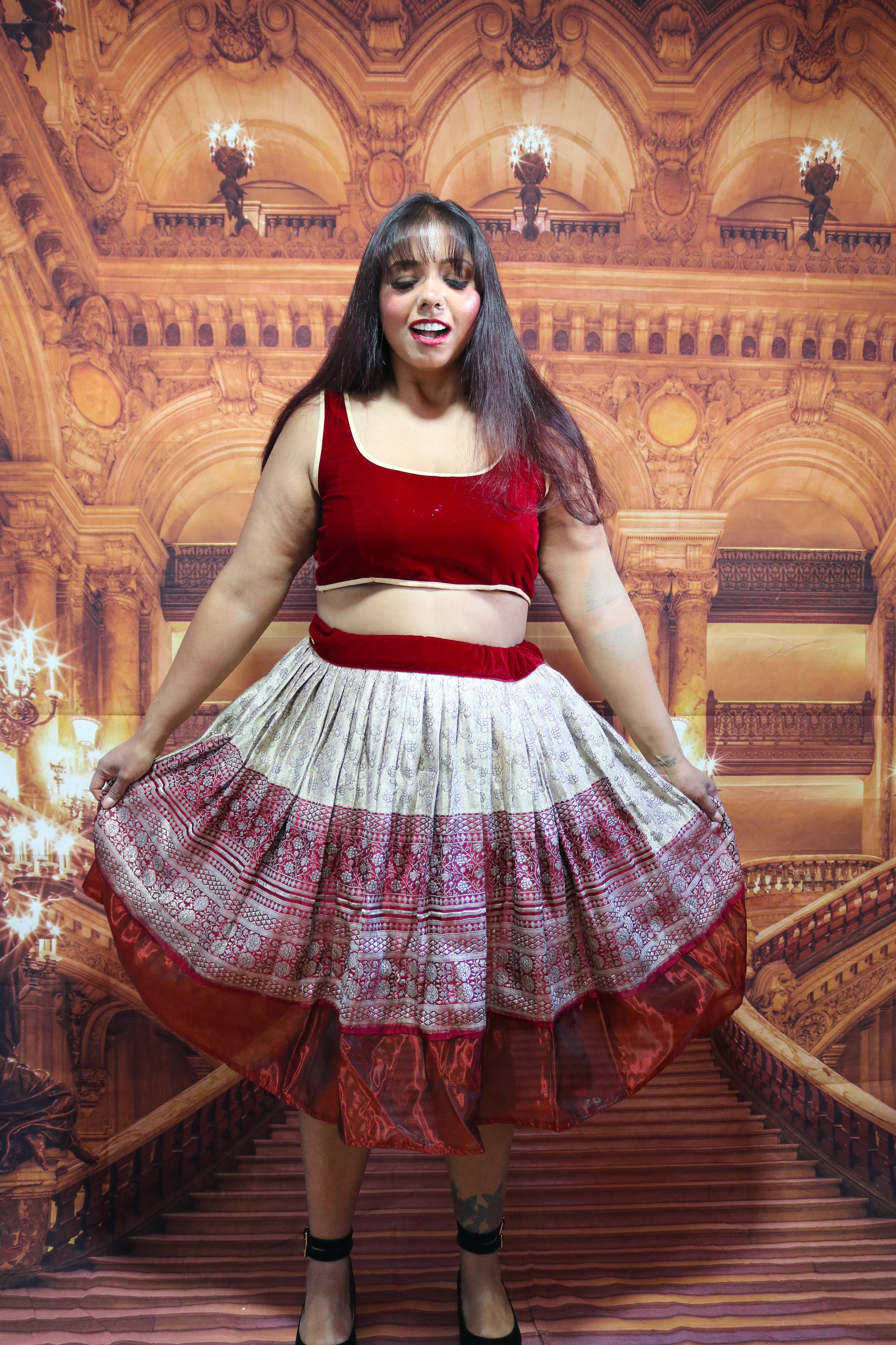 "Maharani's Smoky Lovenote” Midi Co-ord Set