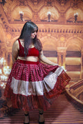 "Maharani's Scarlet Spell" Midi Co-ord Set