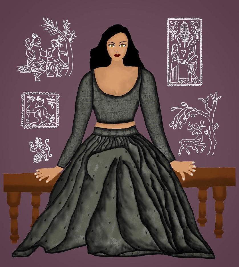 "Love my Tribe" Lehenga Set