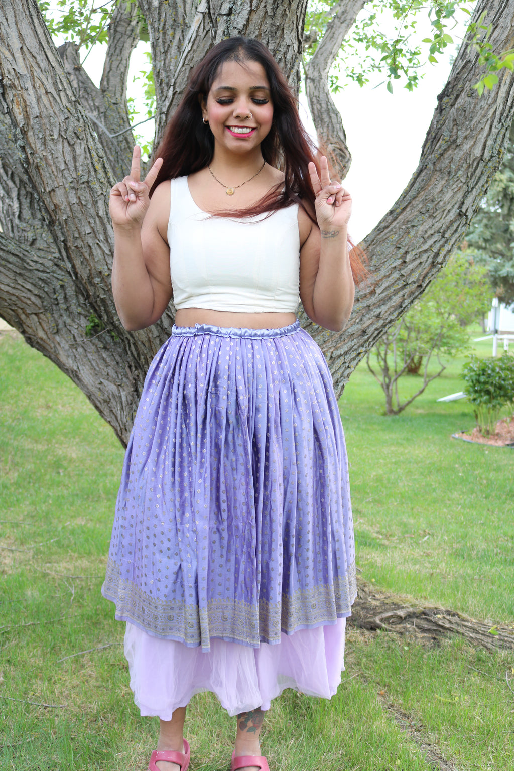 Lavendusk Midi Skirt