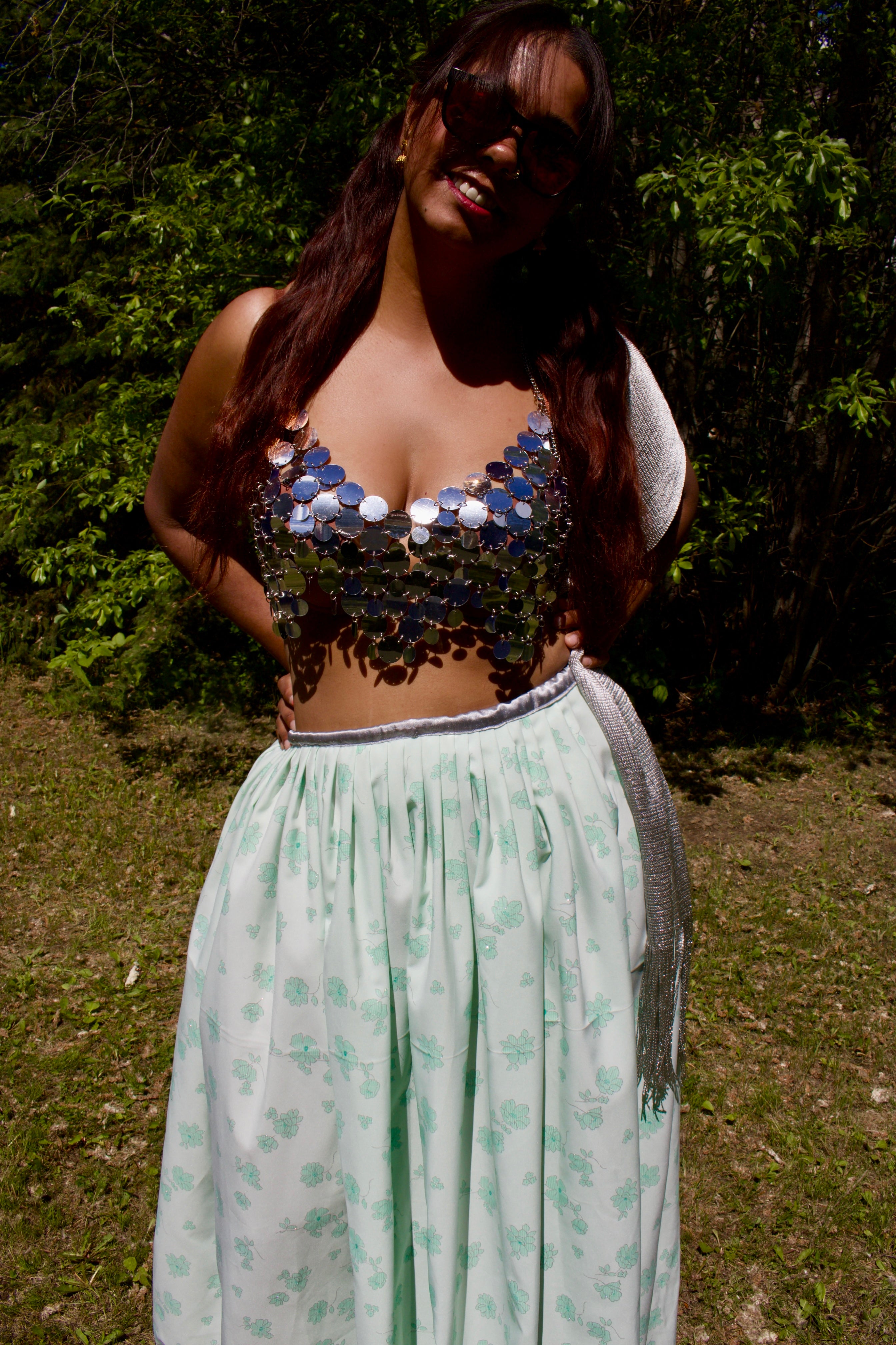 Moon Garden Lehenga Set in Pastel Green