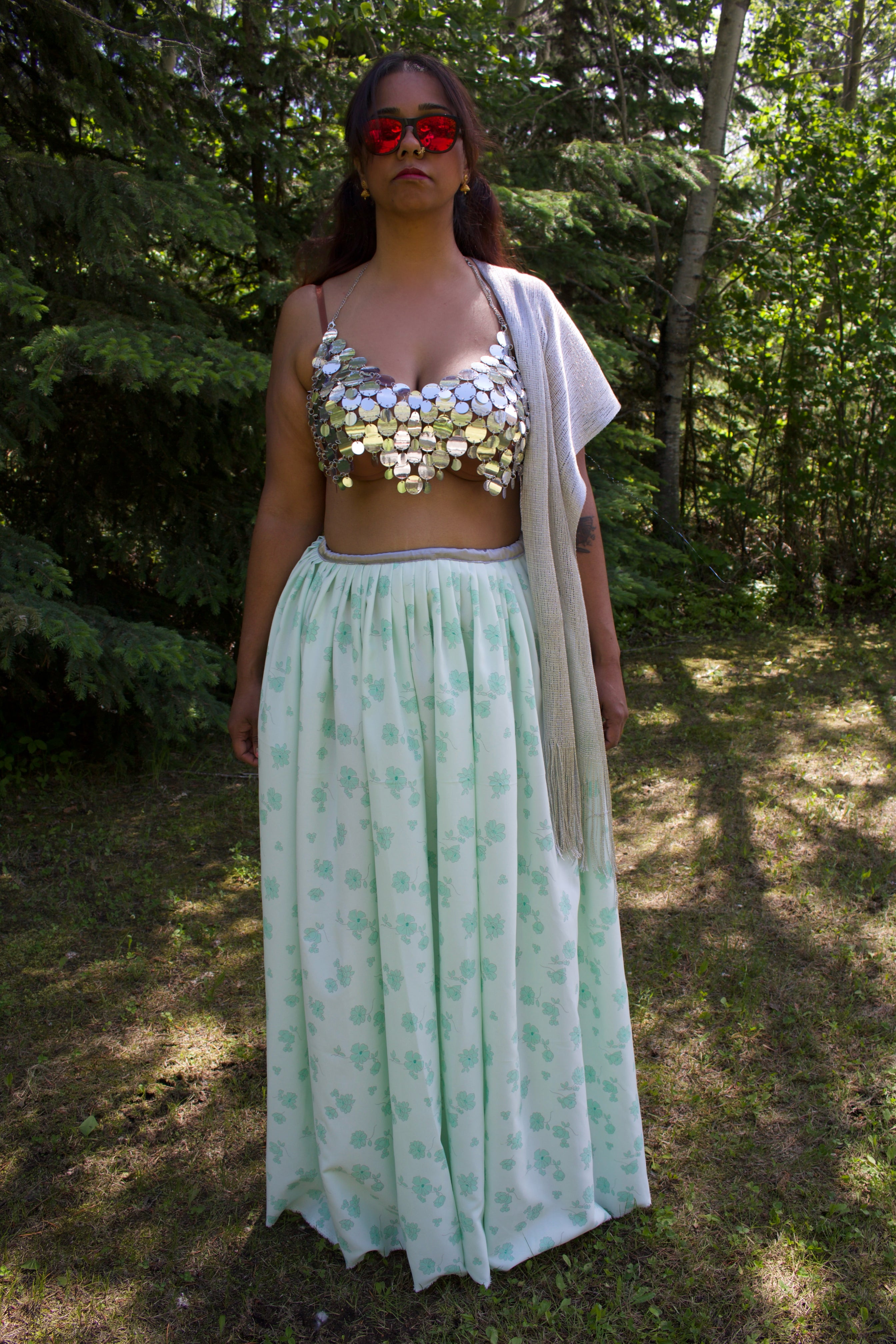 Moon Garden Lehenga Set in Pastel Green