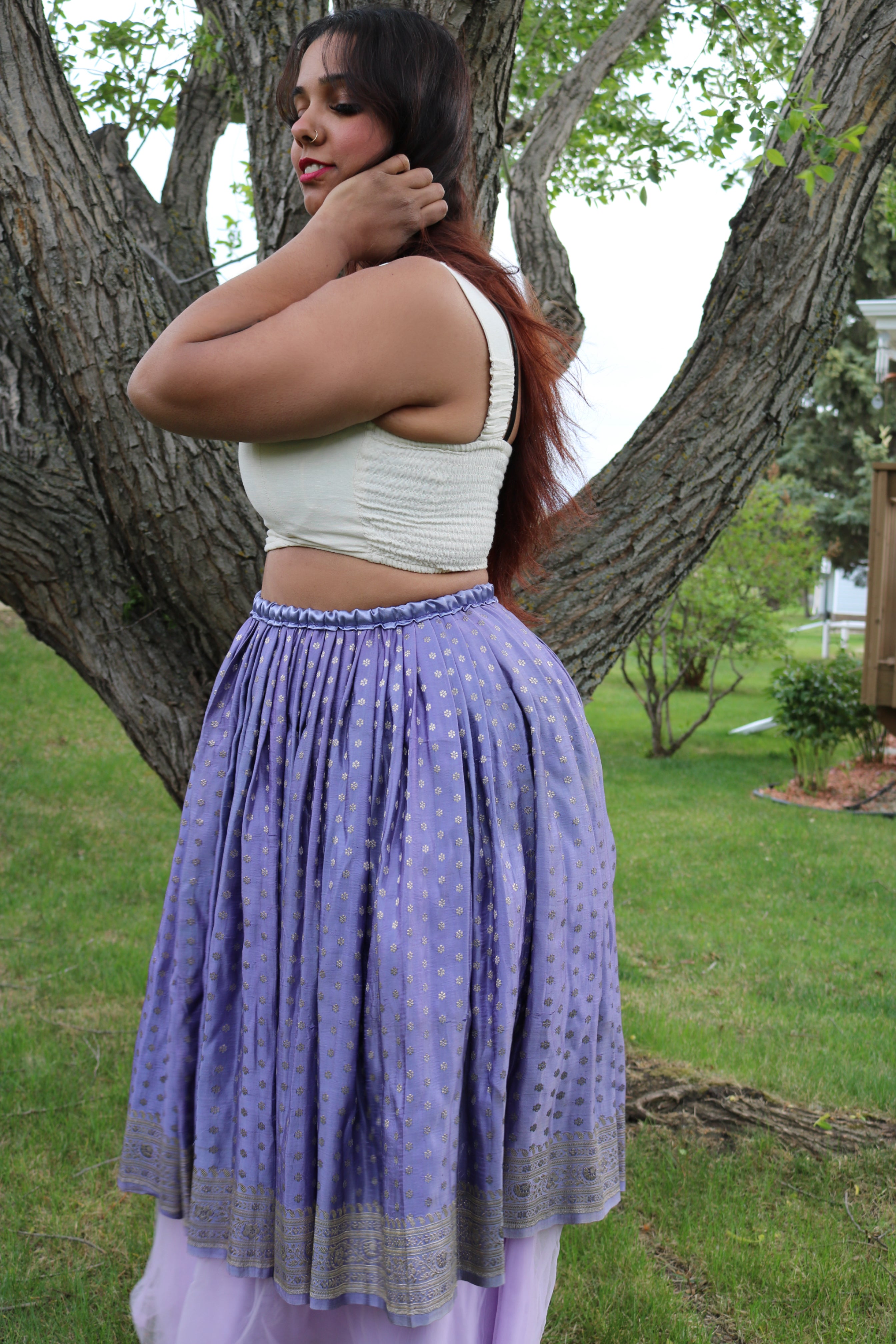Lavendusk Midi Skirt