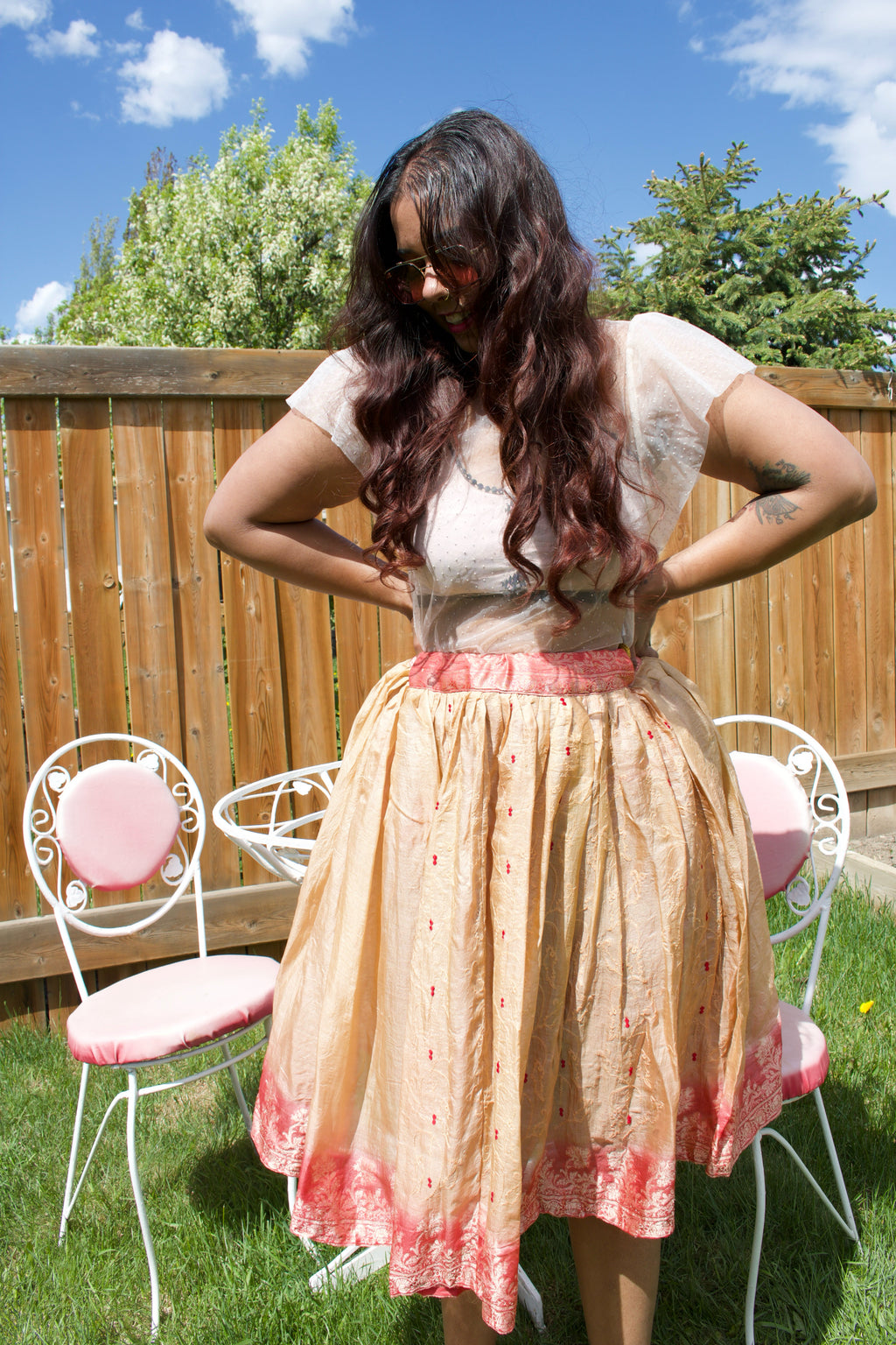 Cinnamon Twirl Tales Midi Skirt