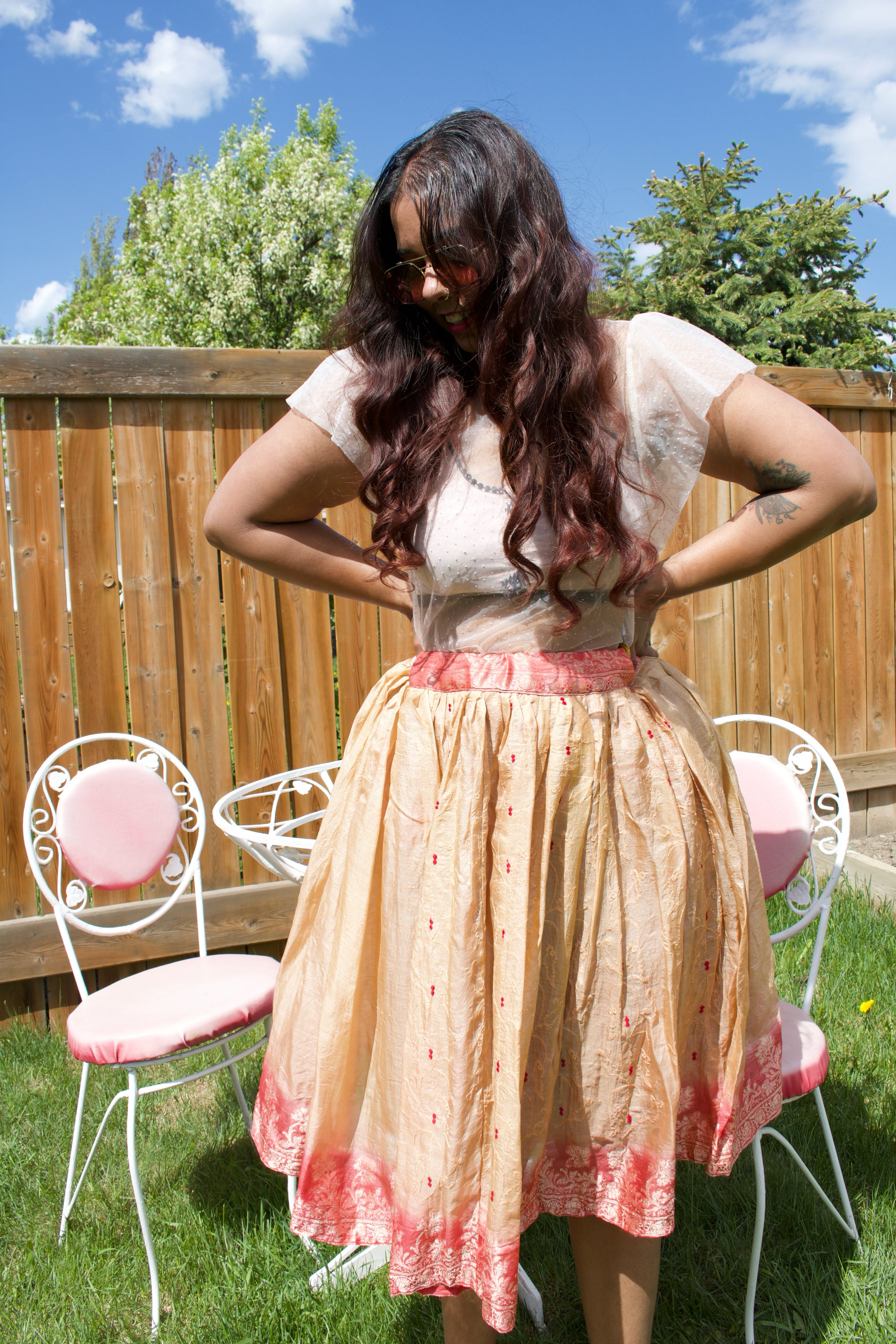 Cinnamon Twirl Tales Midi Skirt