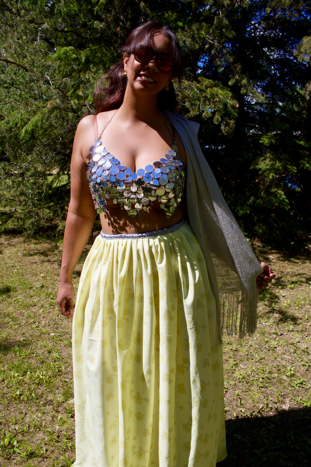 Moon Garden Lehenga Set in Pastel Yellow