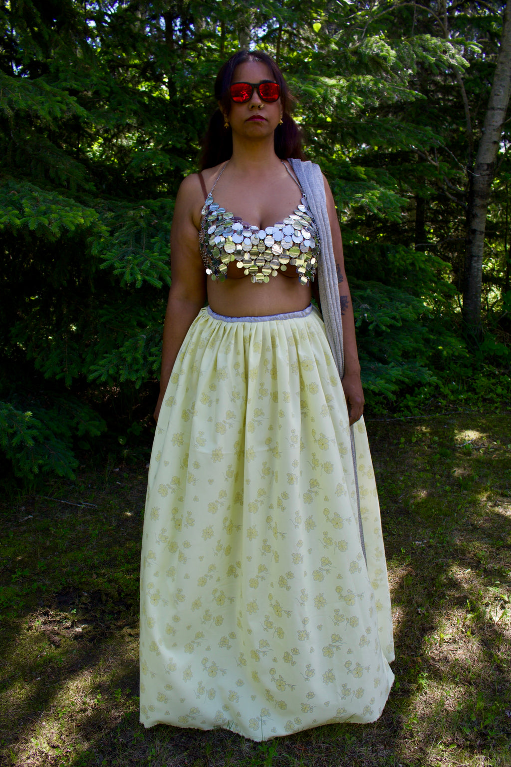 Moon Garden Lehenga Set in Pastel Yellow