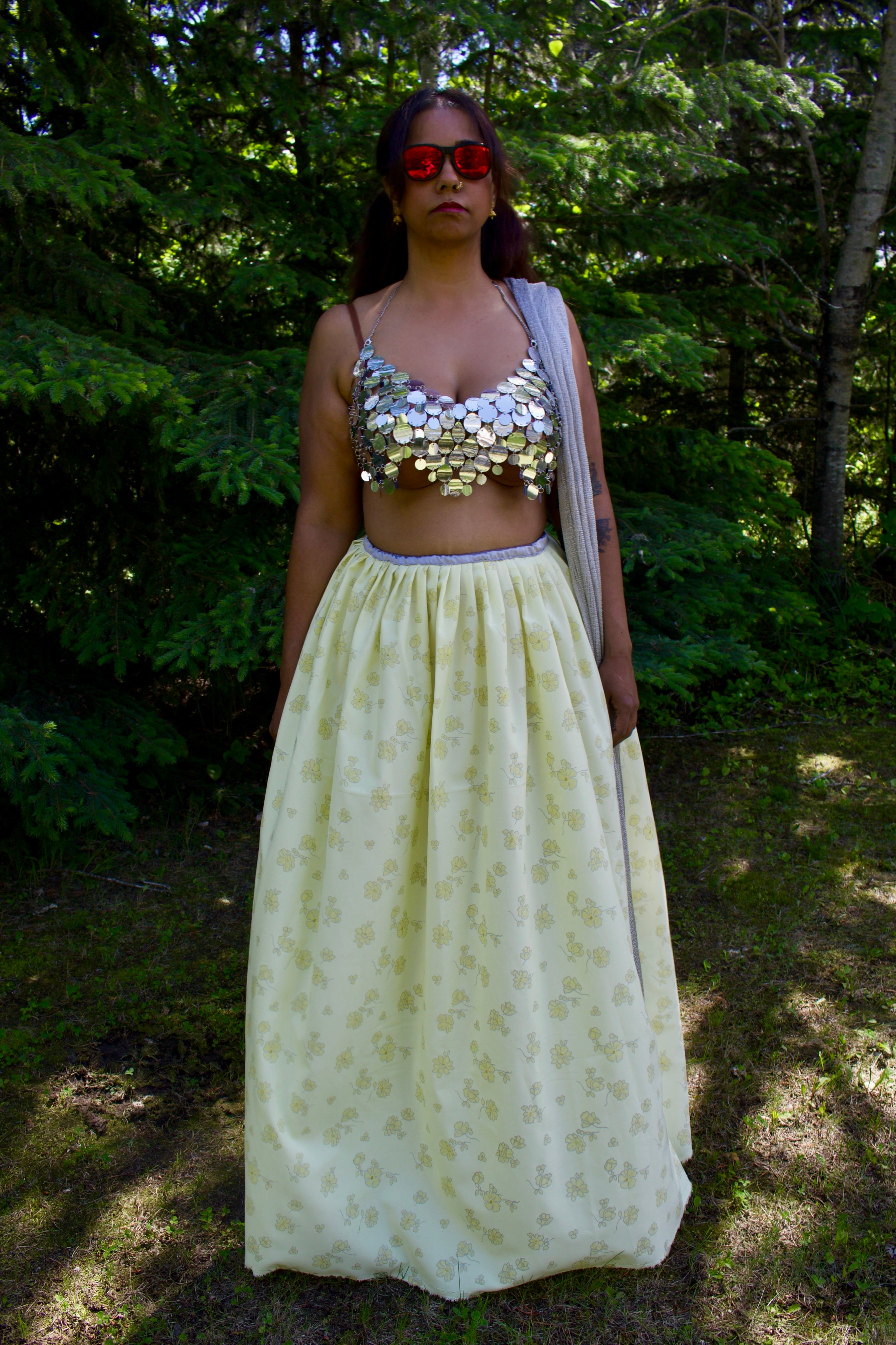 Moon Garden Lehenga Set in Pastel Yellow