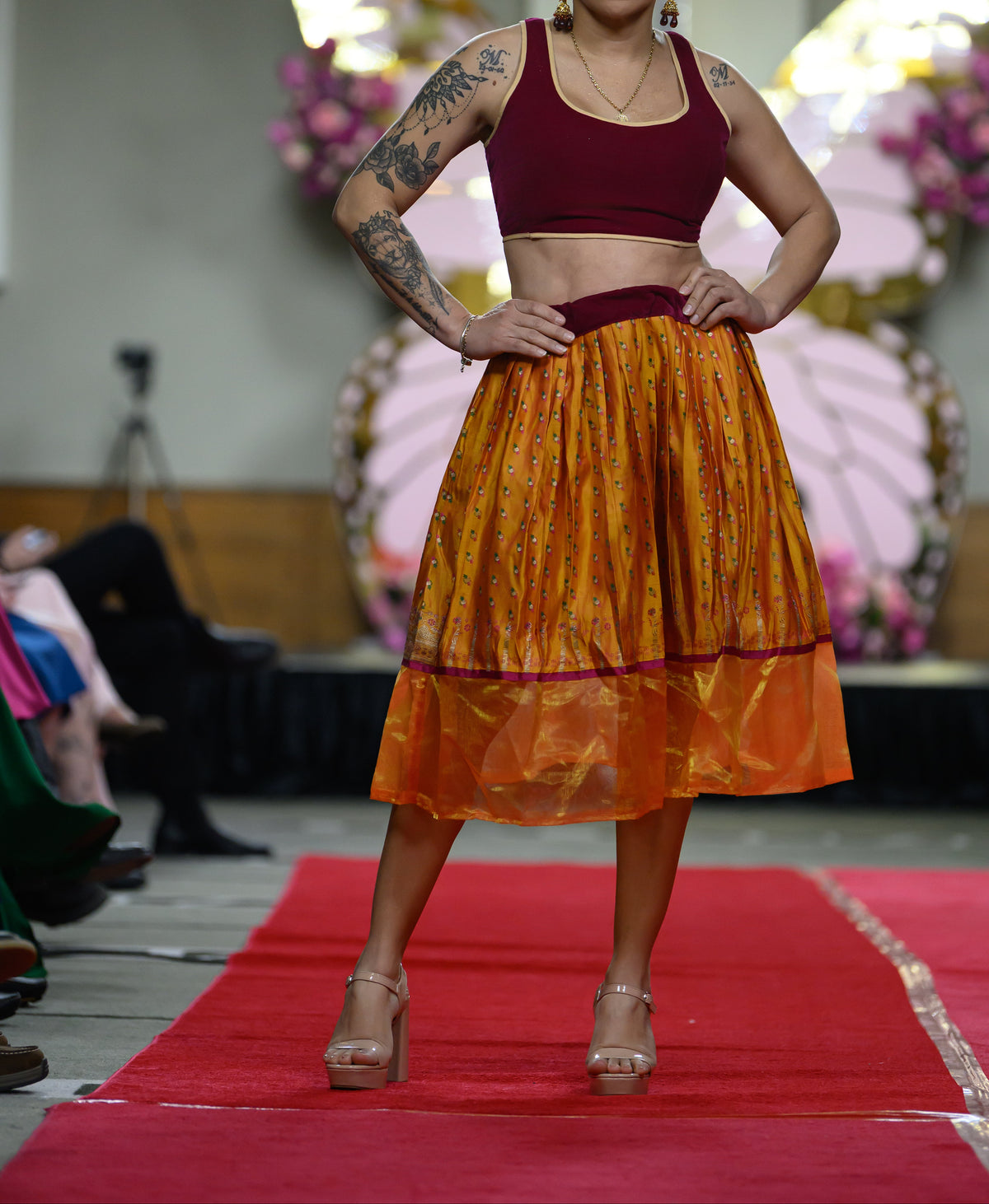 The Sunset Majesty Midi Skirt