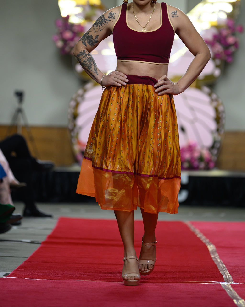 The Sunset Majesty Midi Skirt
