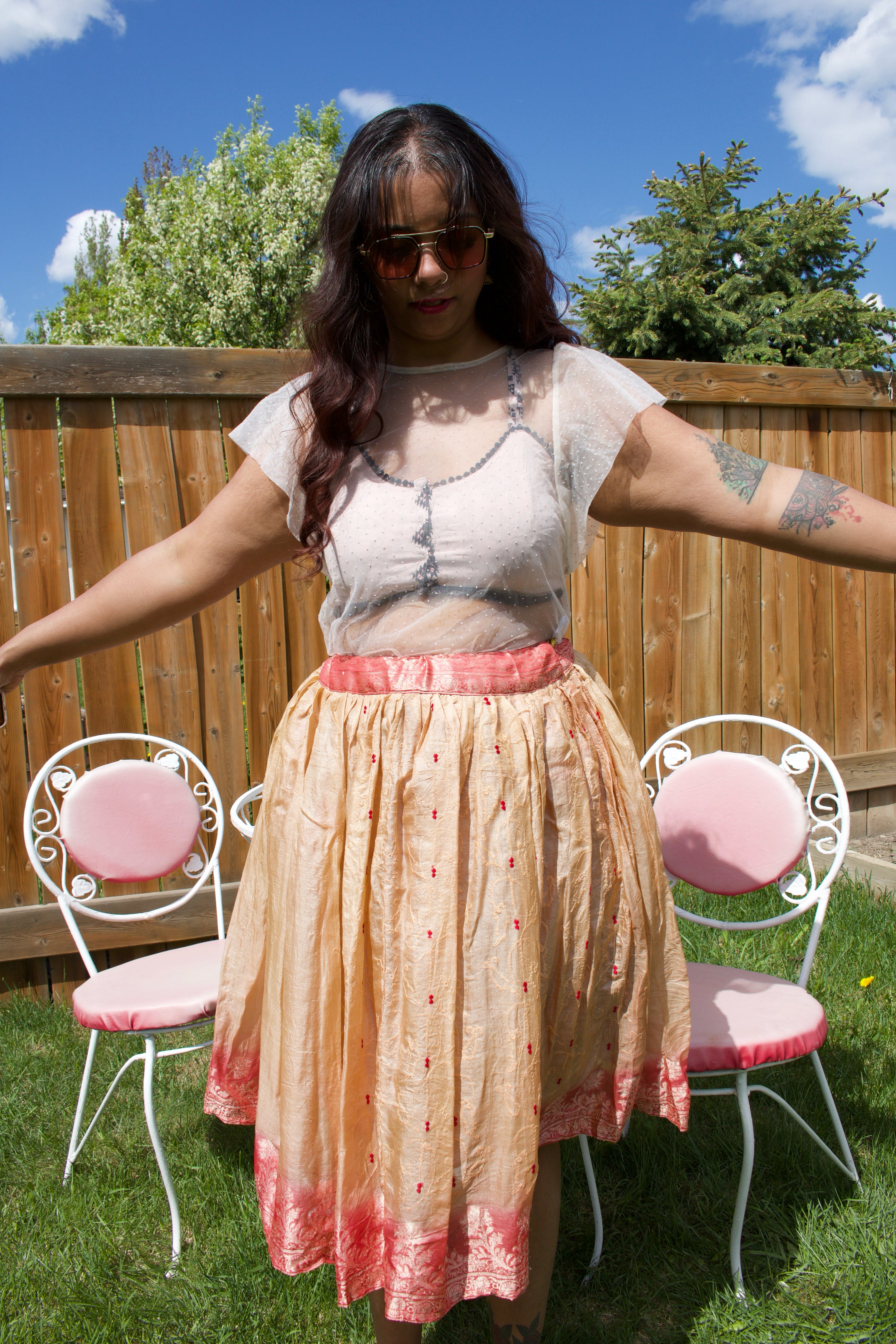 Cinnamon Twirl Tales Midi Skirt