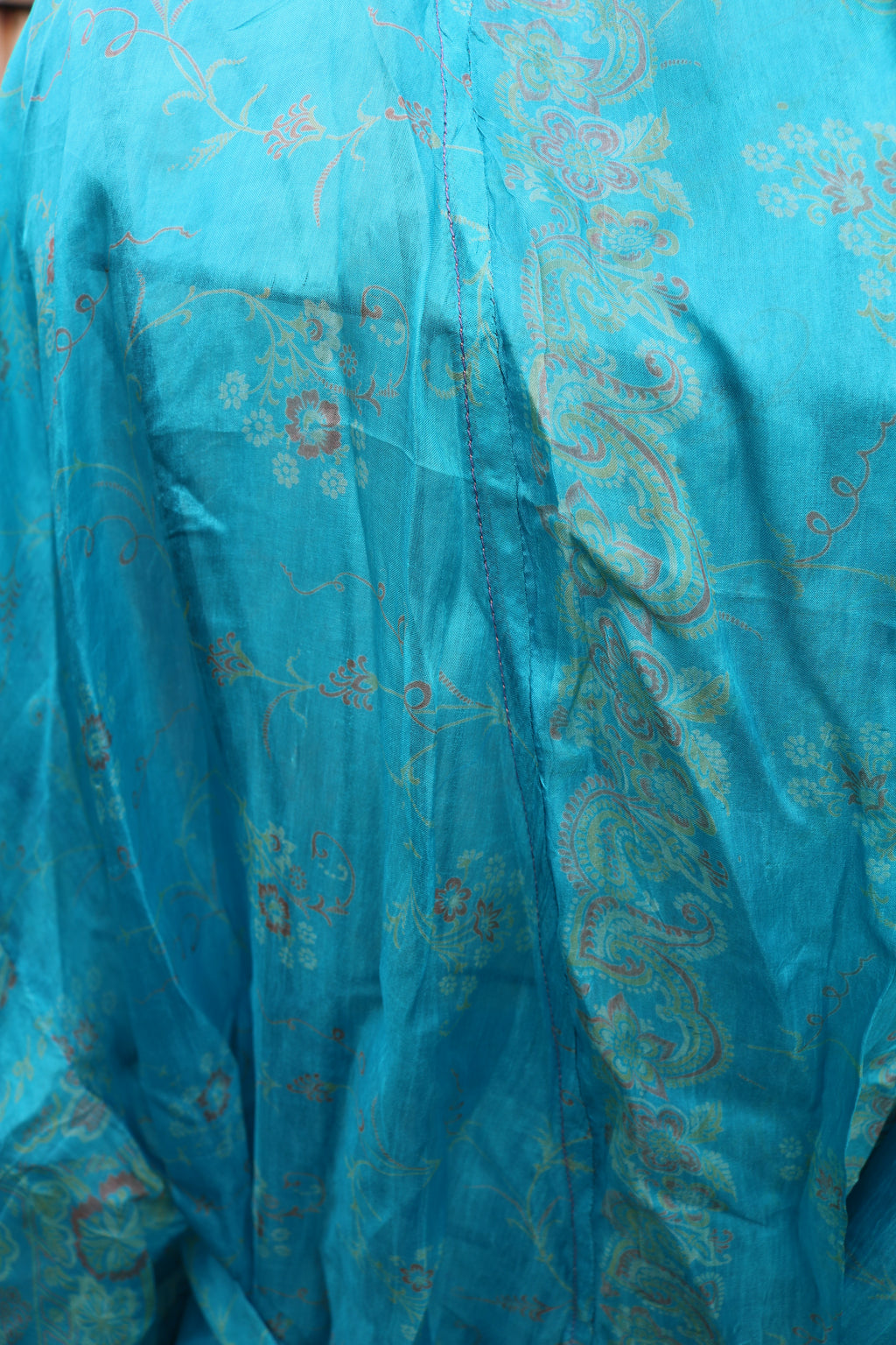 Cloud Drift Silk Saree Kimono Robe