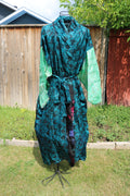 Cosmic Drift Silk Saree Kimono Robe
