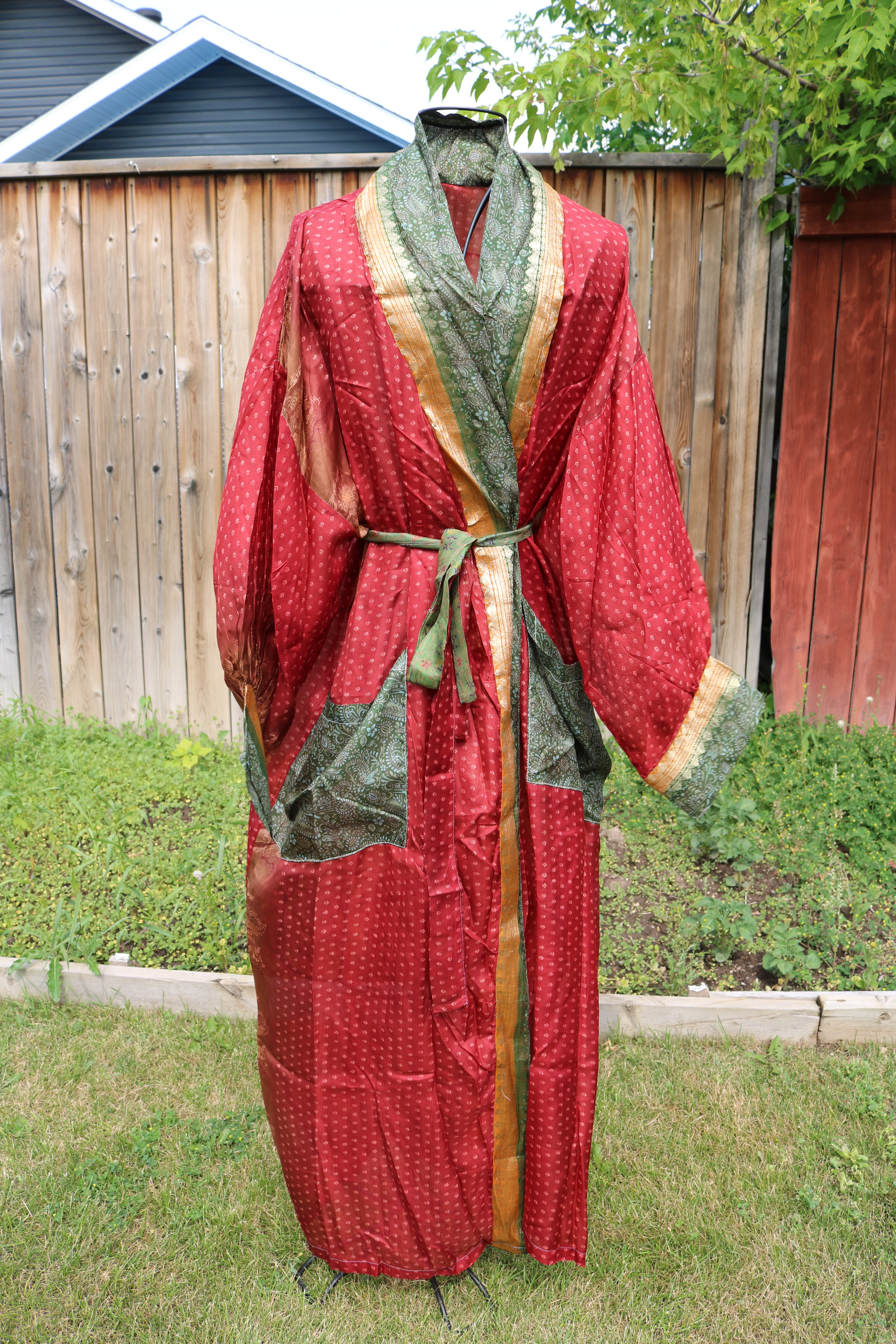 Bridal Ensemble Silk Saree Kimono Robe
