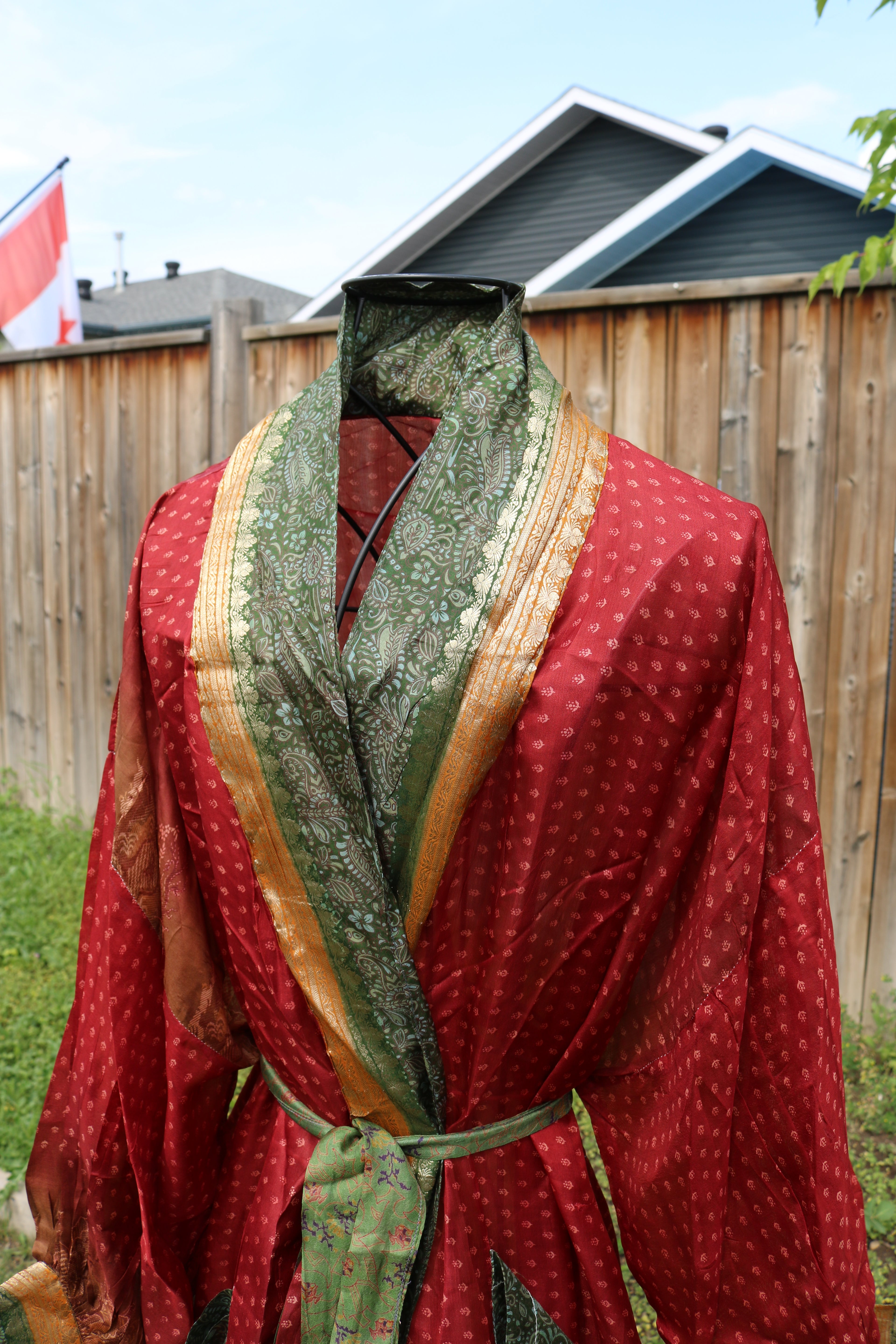 Bridal Ensemble Silk Saree Kimono Robe