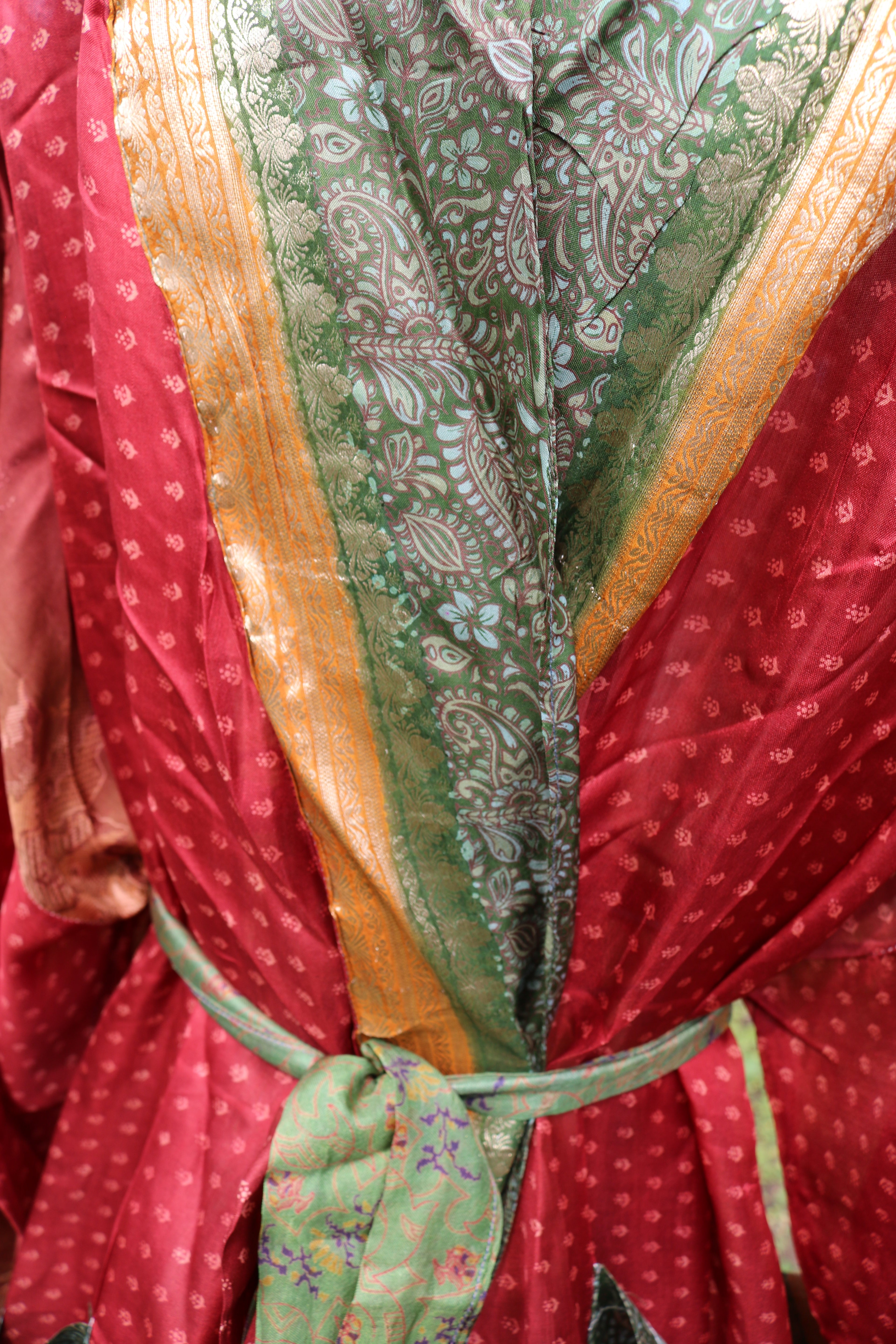 Bridal Ensemble Silk Saree Kimono Robe