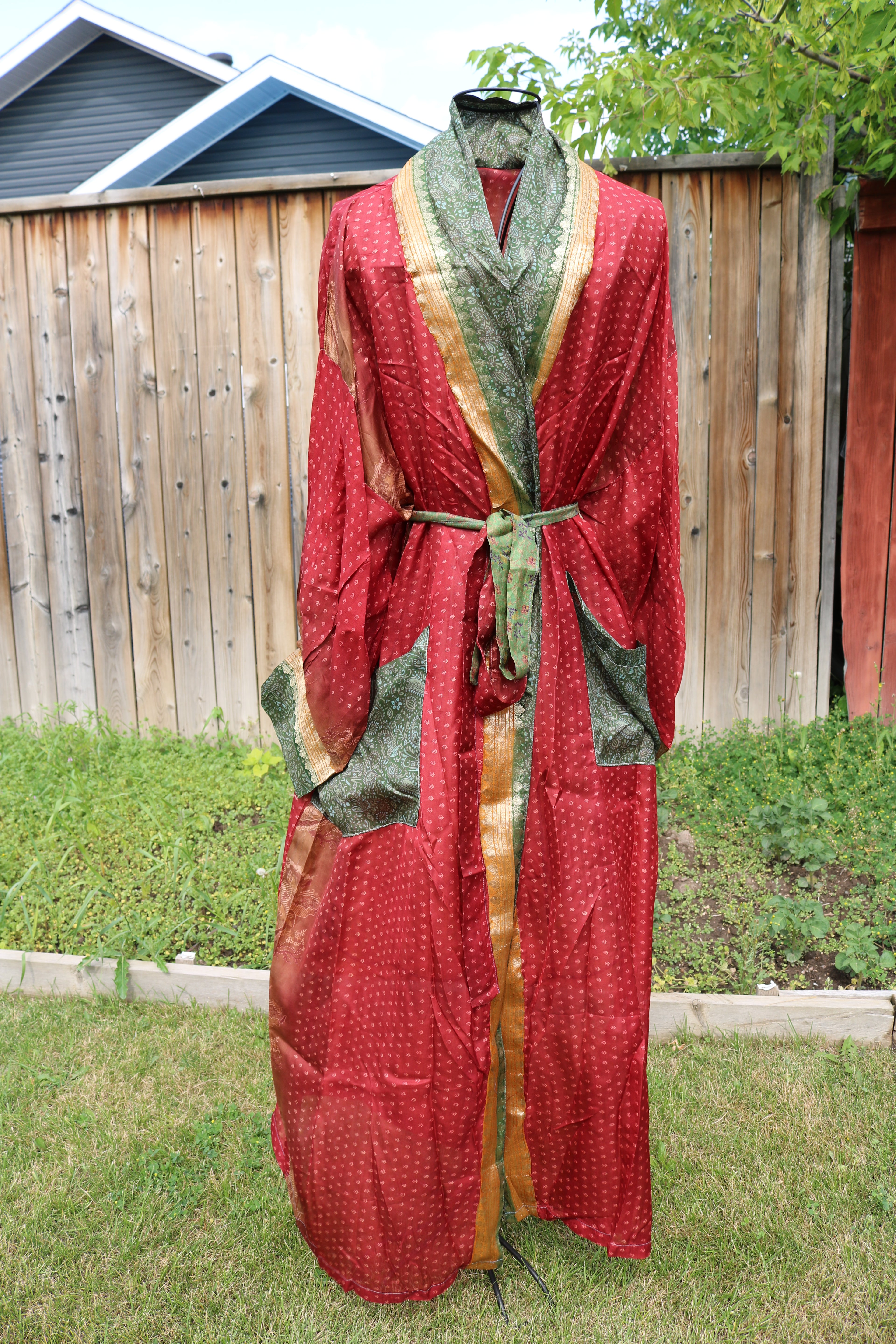 Bridal Ensemble Silk Saree Kimono Robe