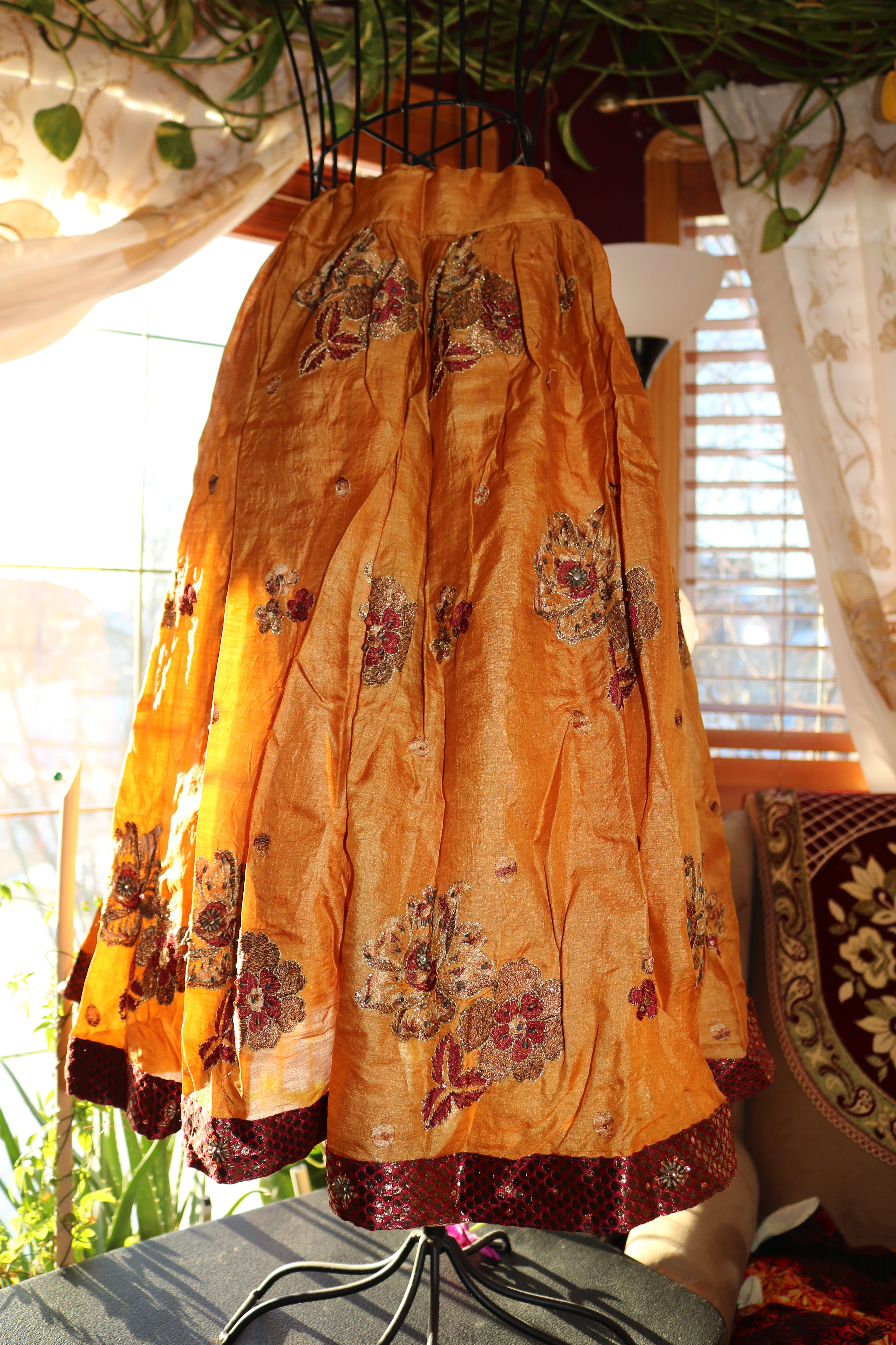 Mango Chilli Twirl Tales Midi Skirt