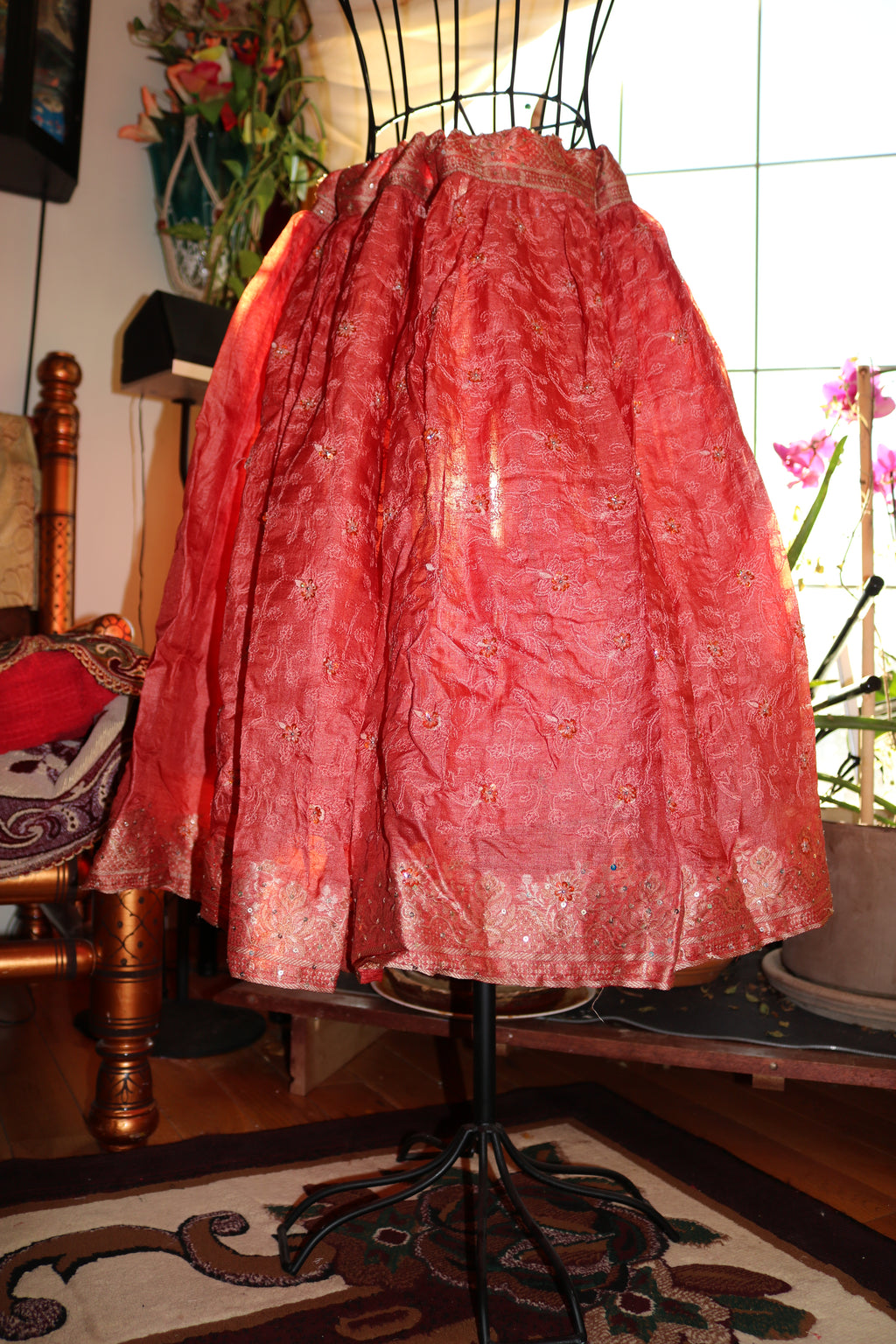 Grapefruit Twirl Tales Midi Skirt