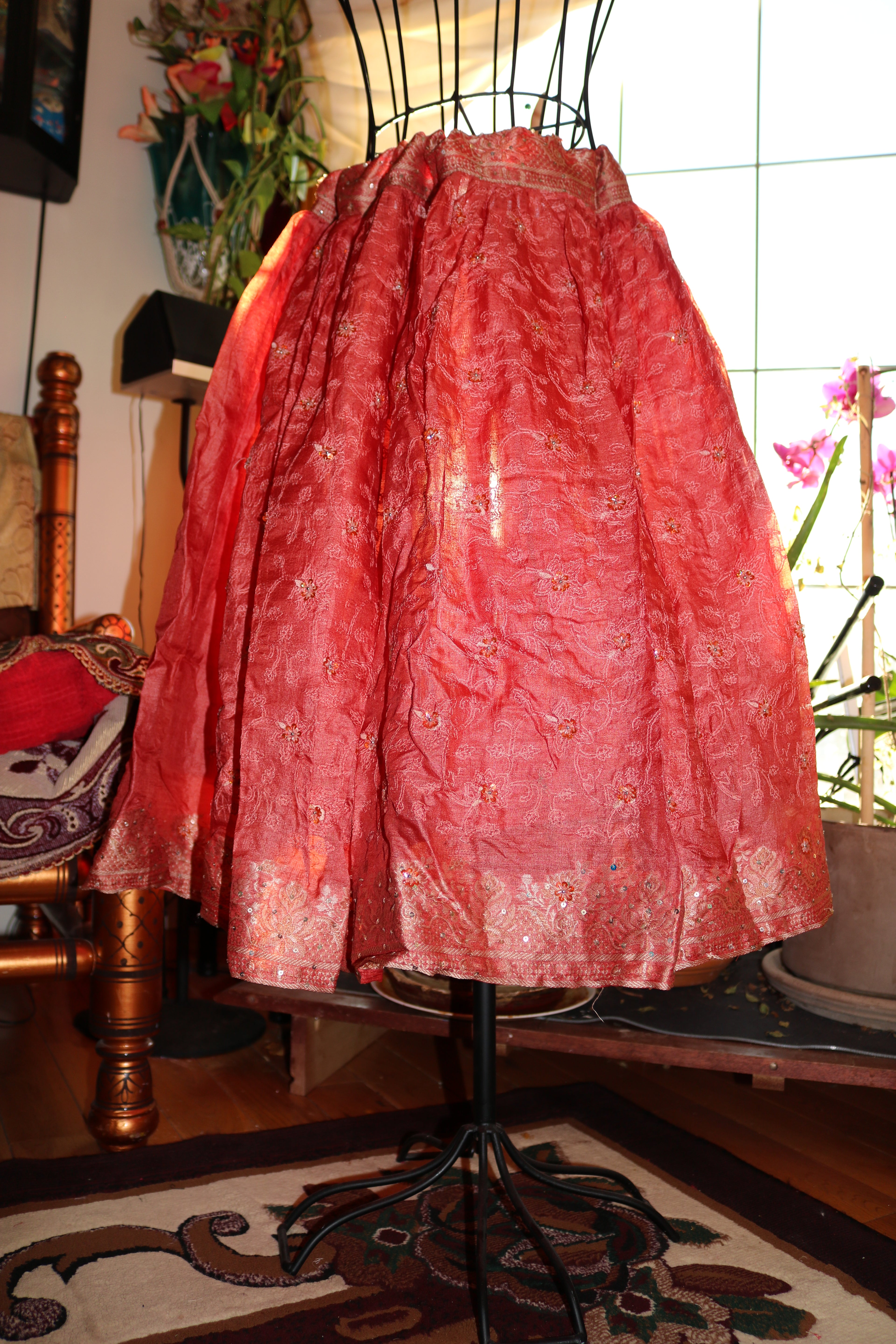 Grapefruit Twirl Tales Midi Skirt