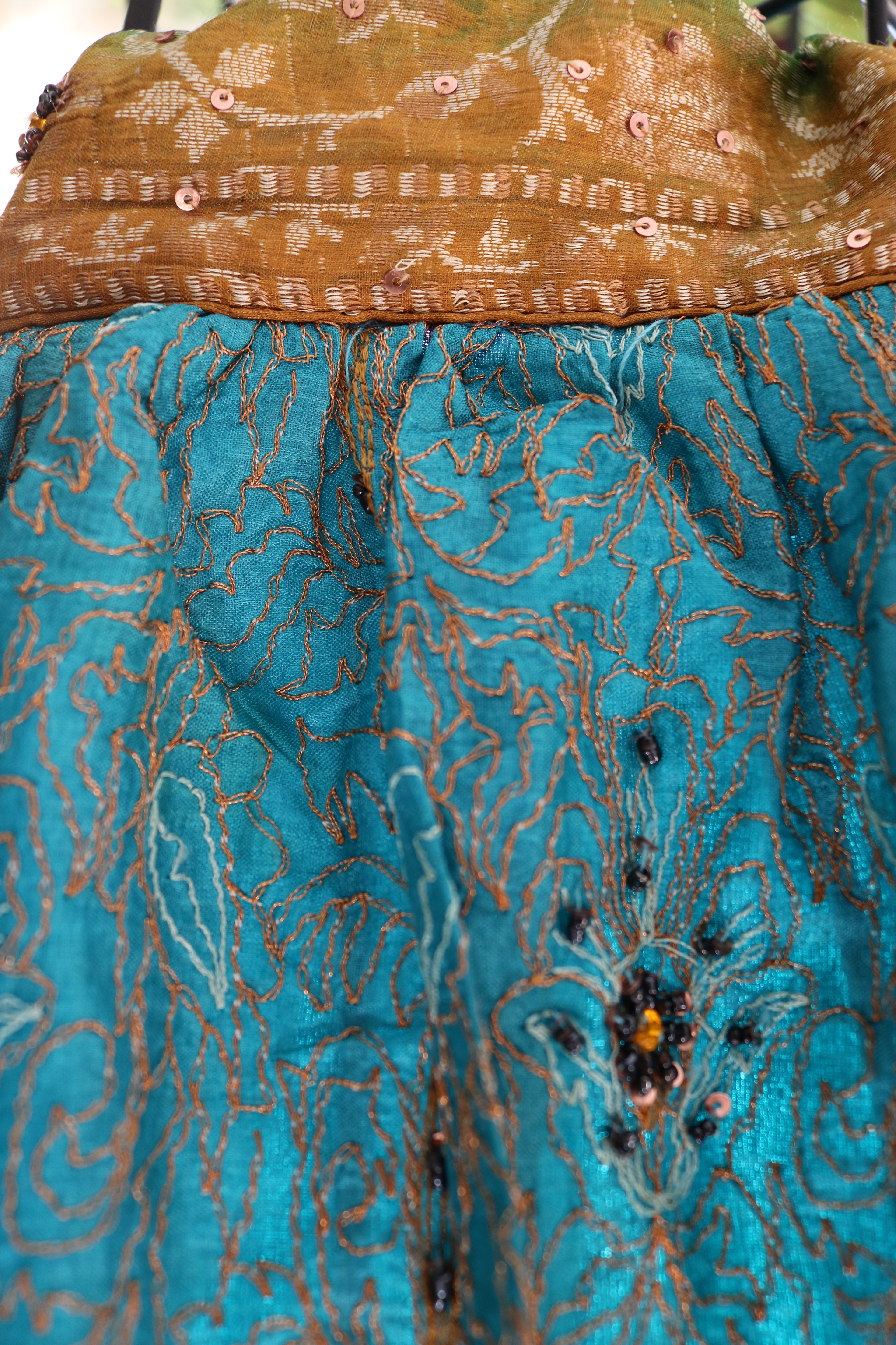 Minty Twirl Tales Midi Skirt